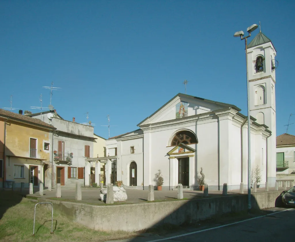 Photo showing: La fraz. San Grato di Lodi, con la chiesa di Maria SS. Bambina