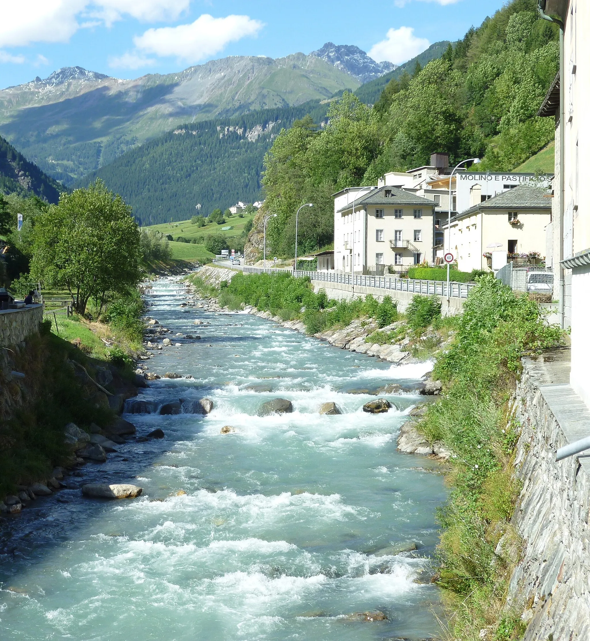 Photo showing: de:Poschiavino in Poschiavo