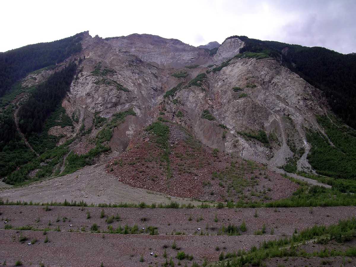 Photo showing: Frana Pizzo Coppetto - Alta Valtellina (Sondrio)