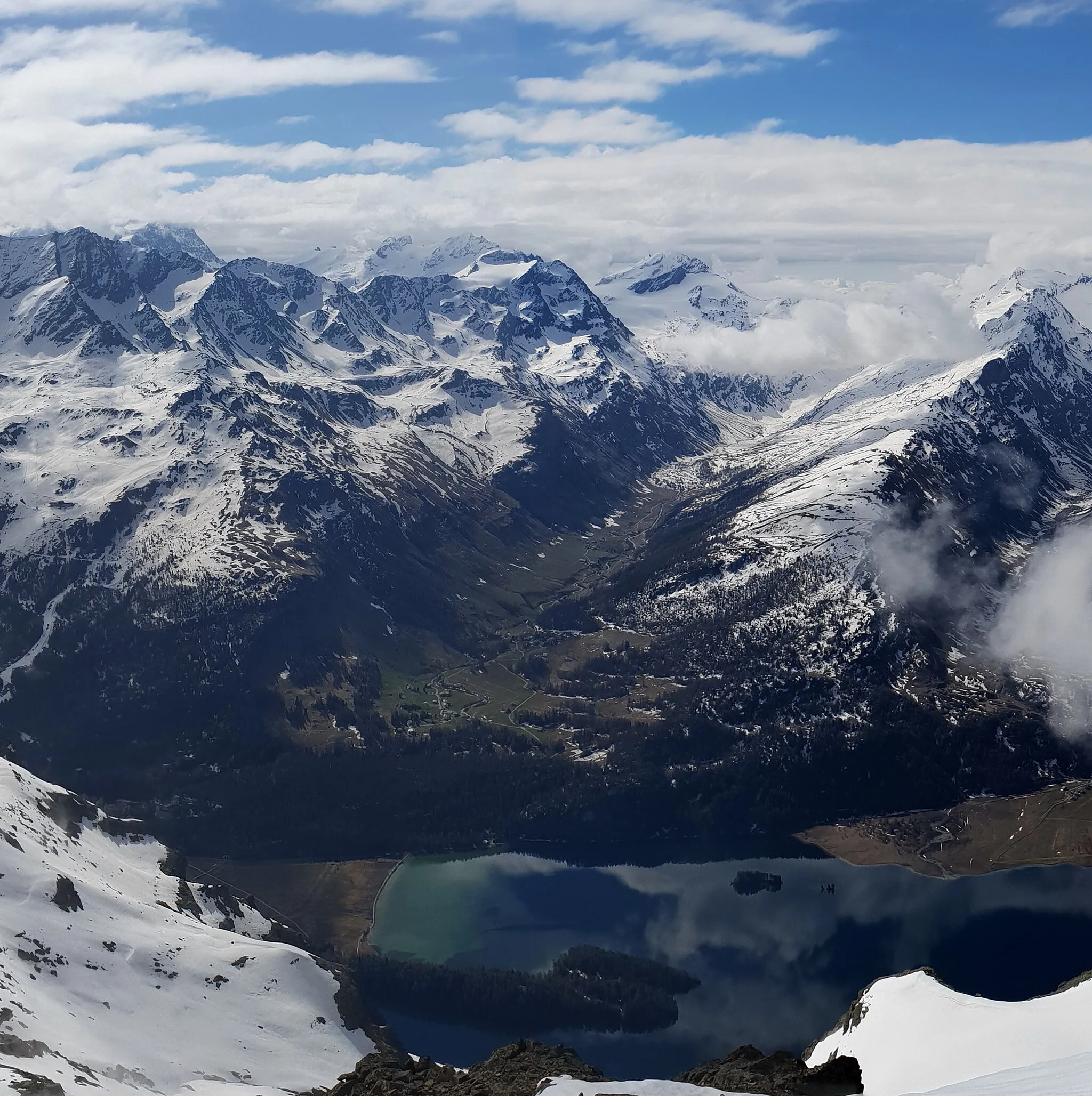 Photo showing: Val Fex seen from from Piz Lagrev (Surses - Sils im Engadin/Segl, Grisons, Switzerland)