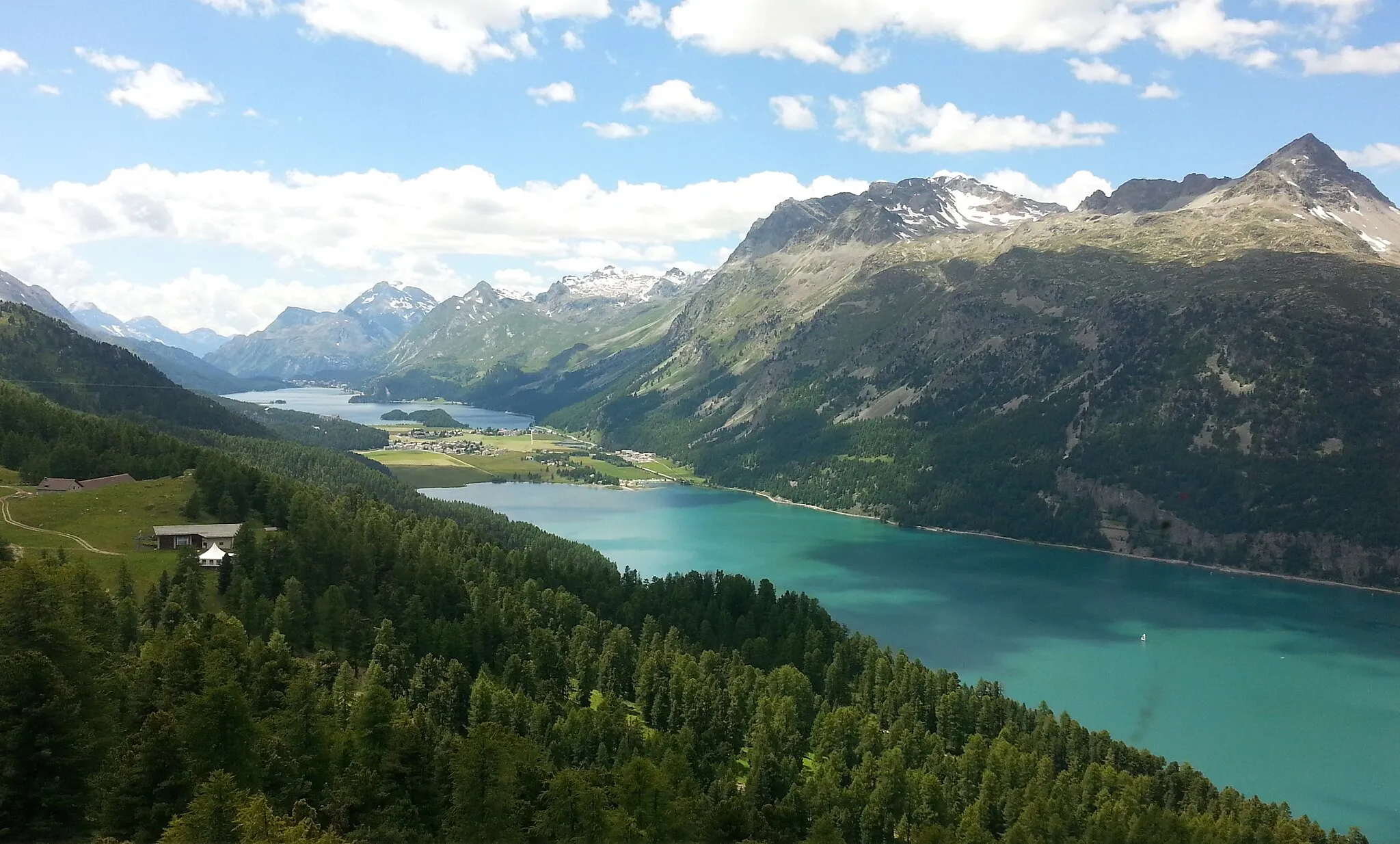 Photo showing: Lake Silvaplana near St.Moritz, Switzerland