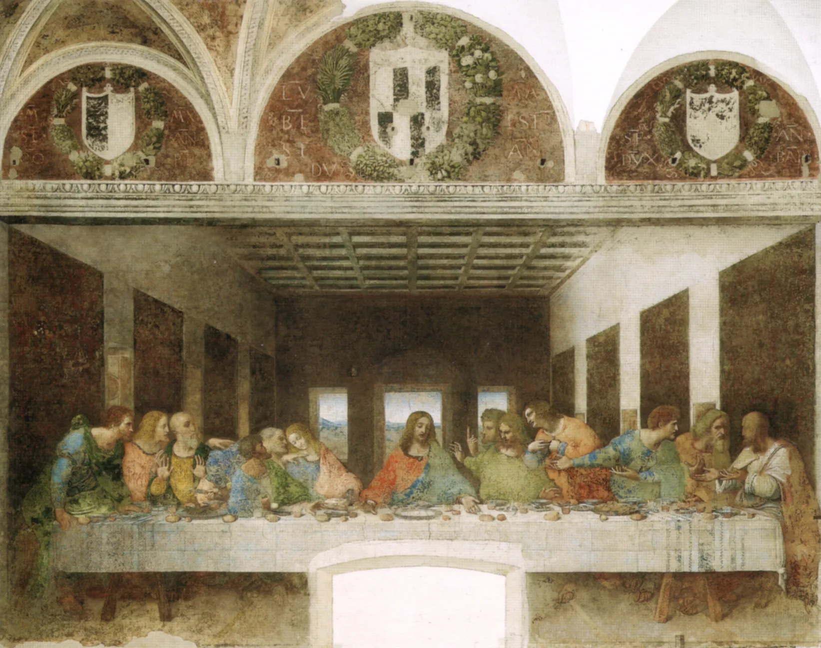 Photo showing: LEONARDO da Vinci (5giugno2012)
The Last Supper
Mixed technique, 460 x 880 cm

Convent of Santa Maria delle Grazie, Milan