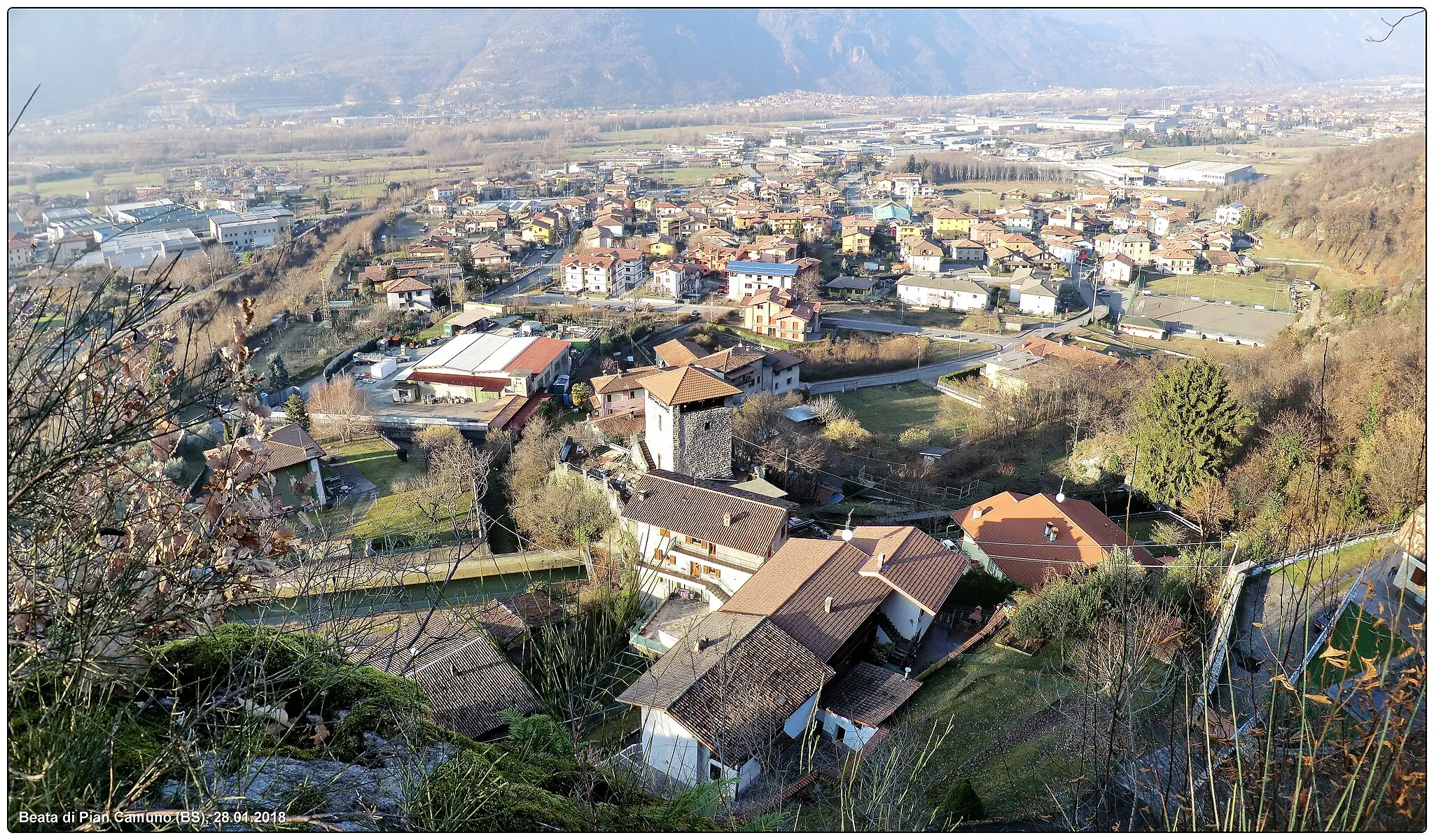 Photo showing: Panorama della frazione Beata di Pian Camuno (BS)