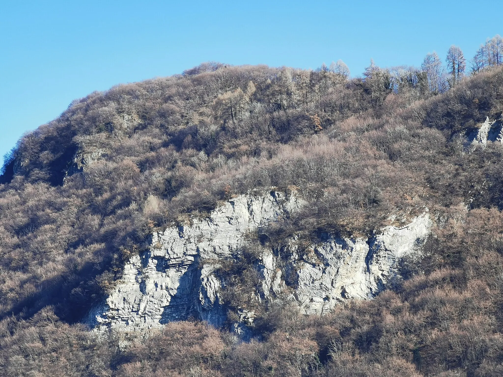 Photo showing: Il Monte Albiga, visto da Via Eliporto a Bologna (Perledo)