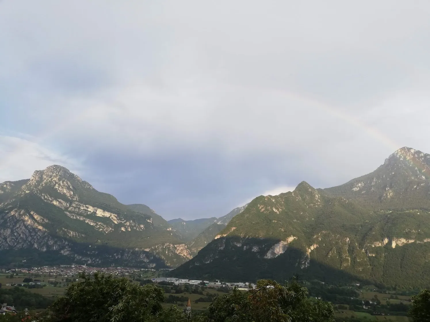 Photo showing: summer view with rainbow