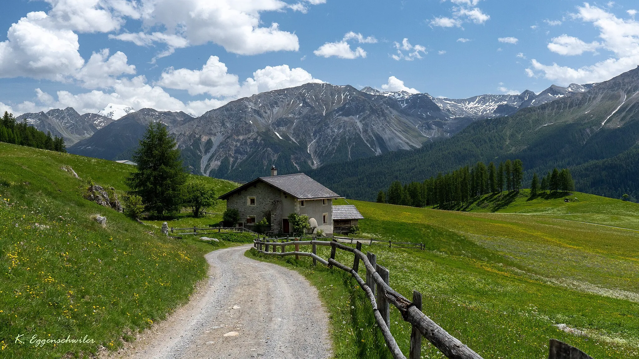 Photo showing: Lü Daint im Biosphärenseservat Val Müstair / Kanton Graubünden ist