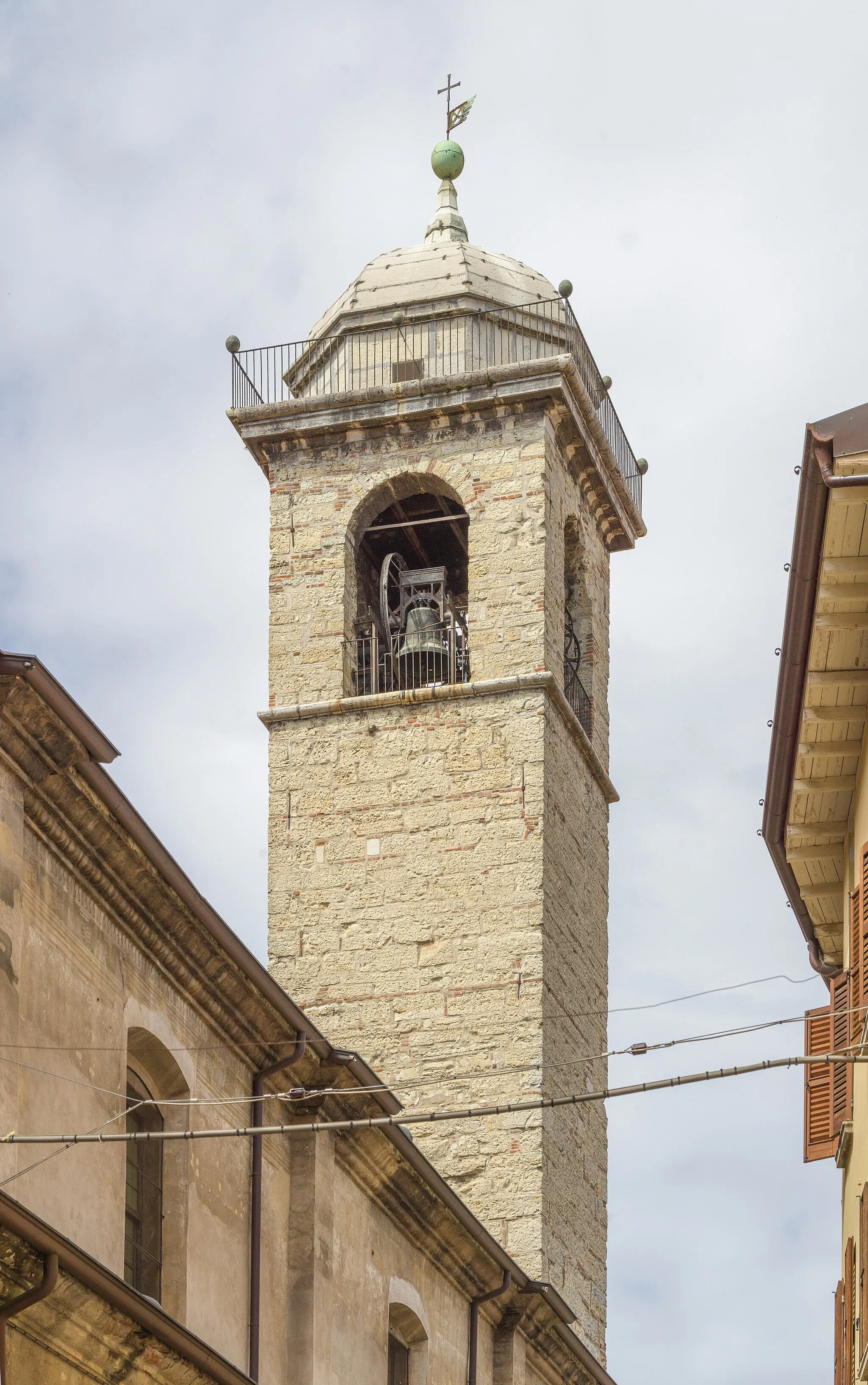 Photo showing: View of the belltower of the Chiesa di San Giuseppe church in Brescia.