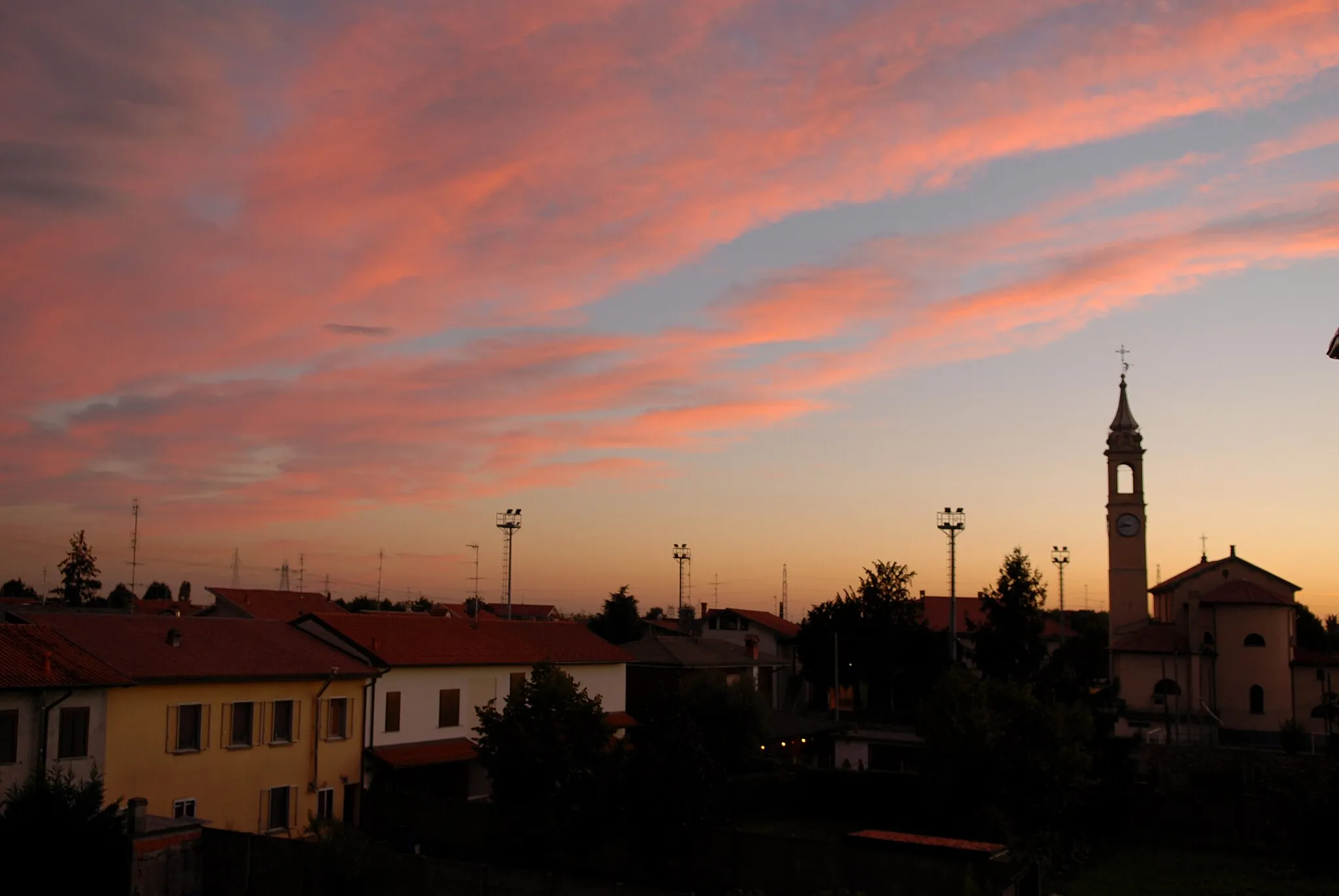 Photo showing: Tramonto a Malvaglio (vista da casa mia)