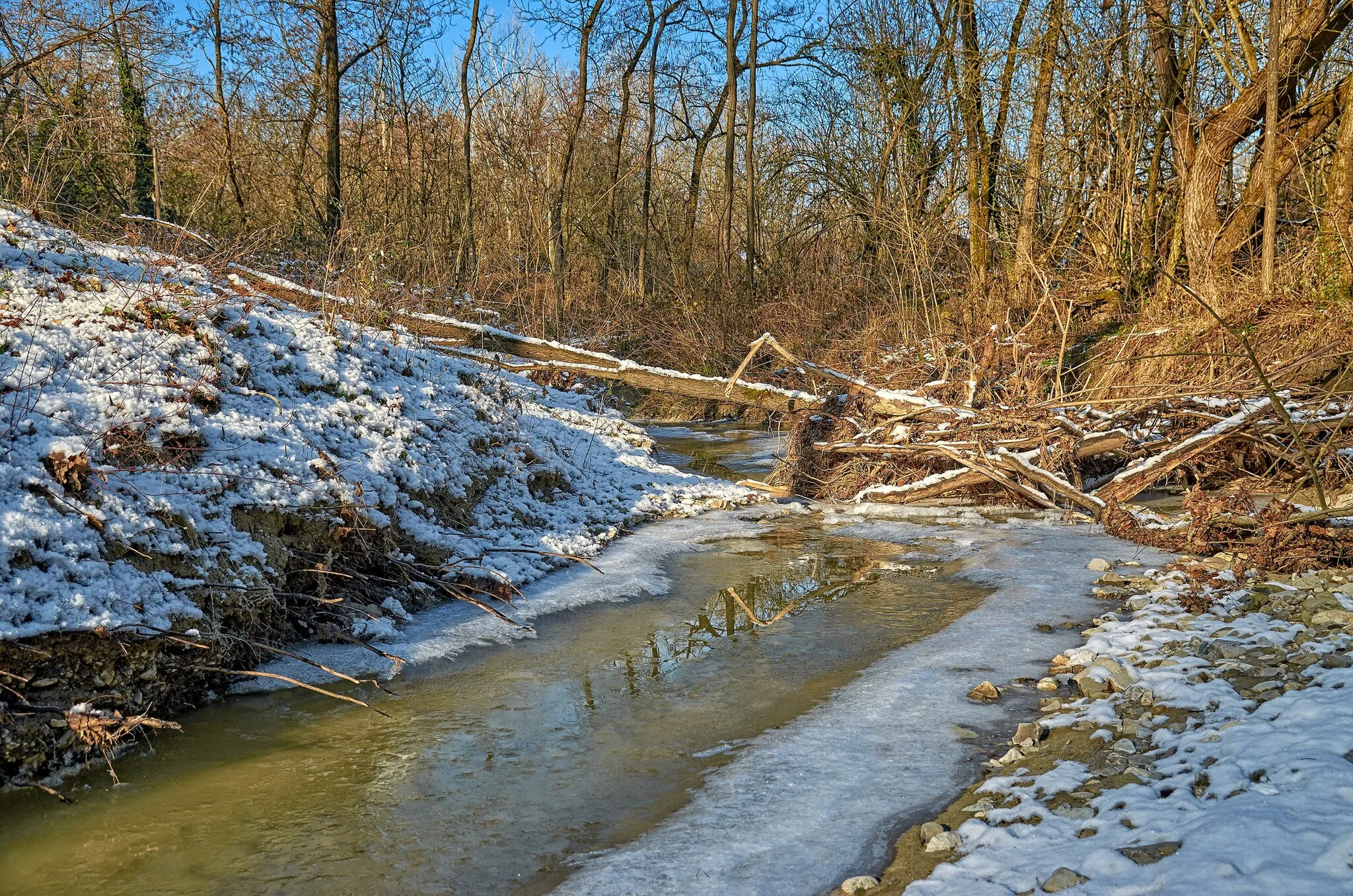 Photo showing: Torrente Scuropasso parzialmente ghiacciato