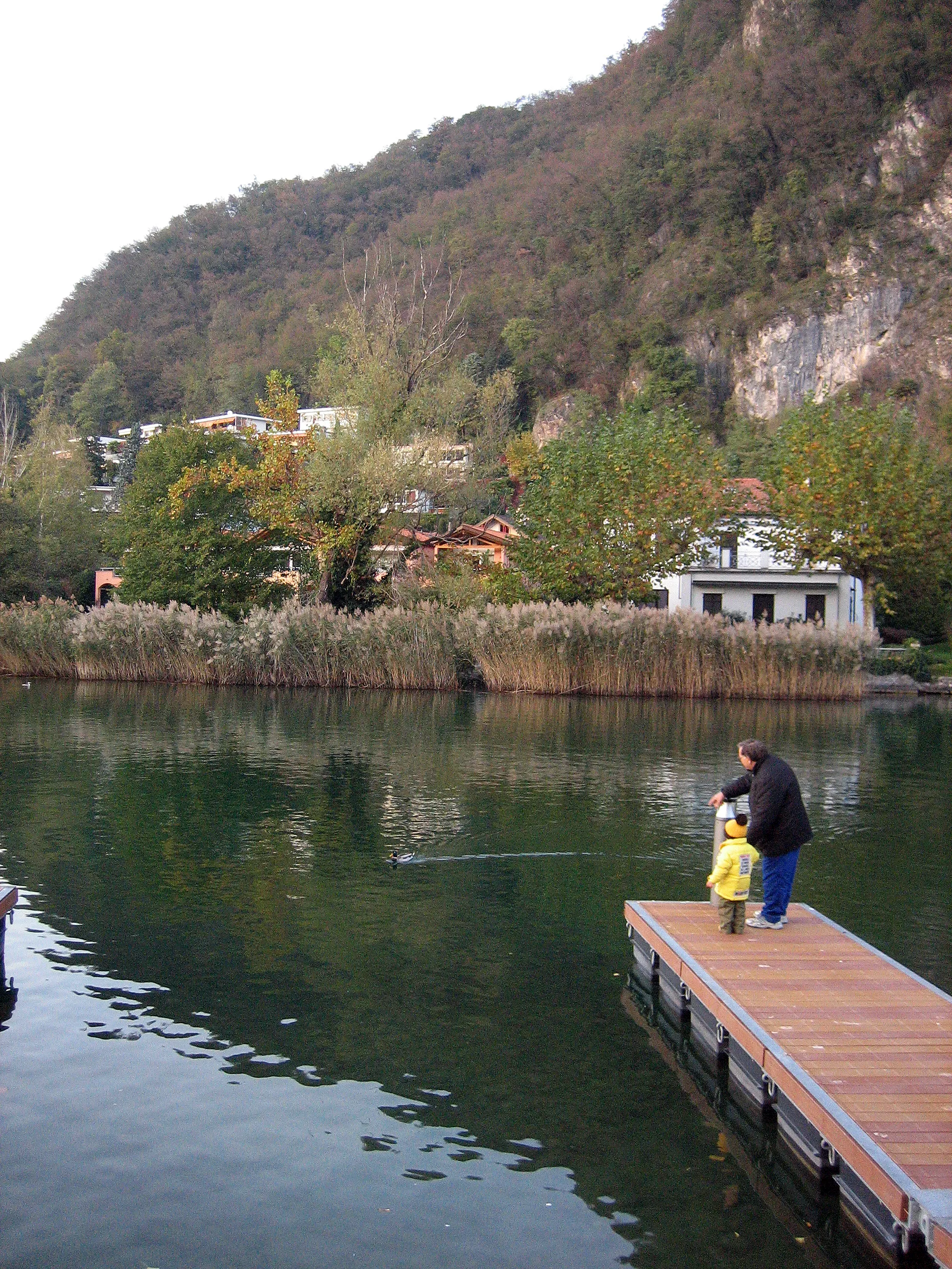 Photo showing: Along Lake Lugano near Ponte Tresa, Ticino, Switzerland