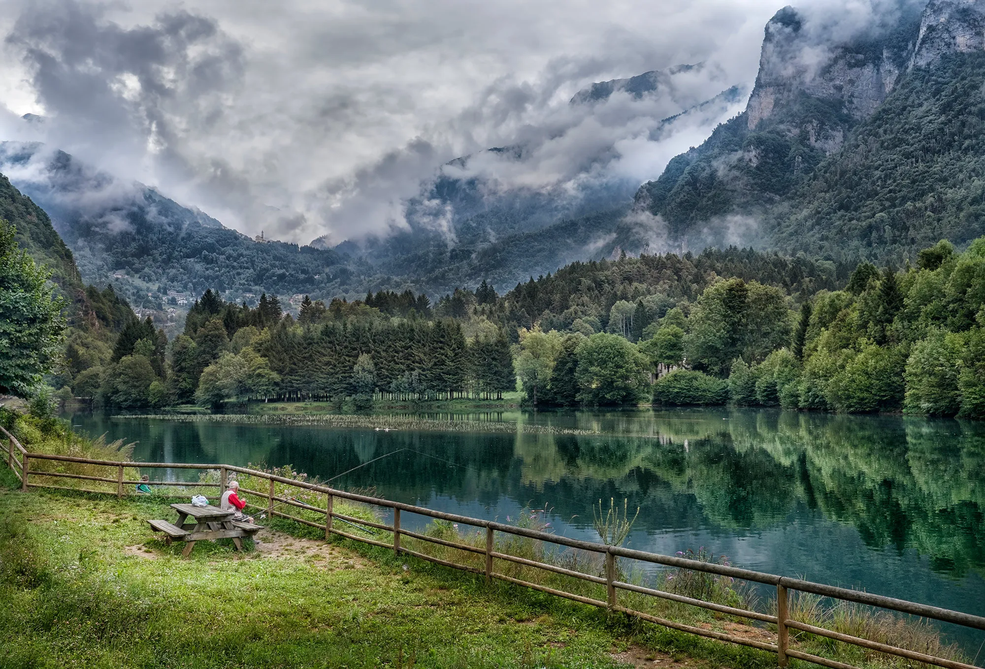 Photo showing: 500px provided description: Moio De Calvi [#lake ,#italy ,#fisherman ,#fishing ,#lago ,#lombardy ,#pescatore ,#Val Brembana ,#Lombardia ,#Moio de Calvi]