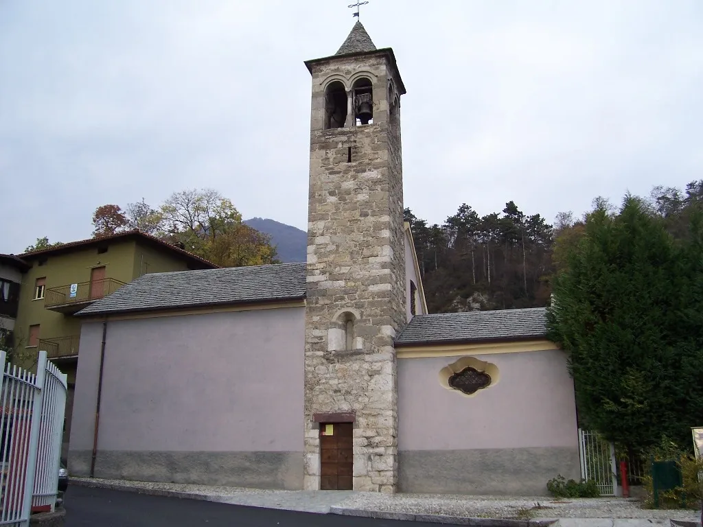 Photo showing: Church of St Mary at the Bridge. Malegno, Val Camonica
