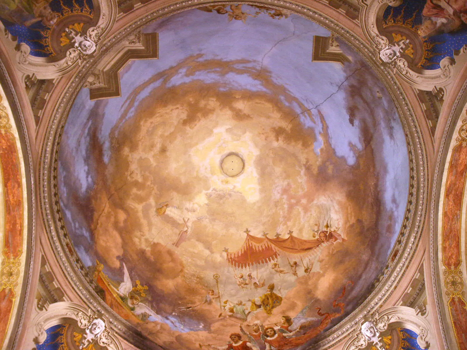 Photo showing: Chiesa di San Siro in Lomazzo - Affreschi della cupola - Trionfo di San Siro in paradiso