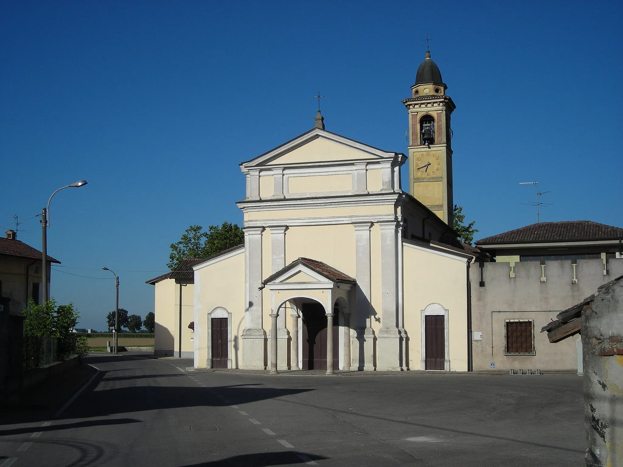 Photo showing: Saint James the Greater Parish Church in Terranova dei Passerini (LO - Italy), in the place called Cascine Passerini.
