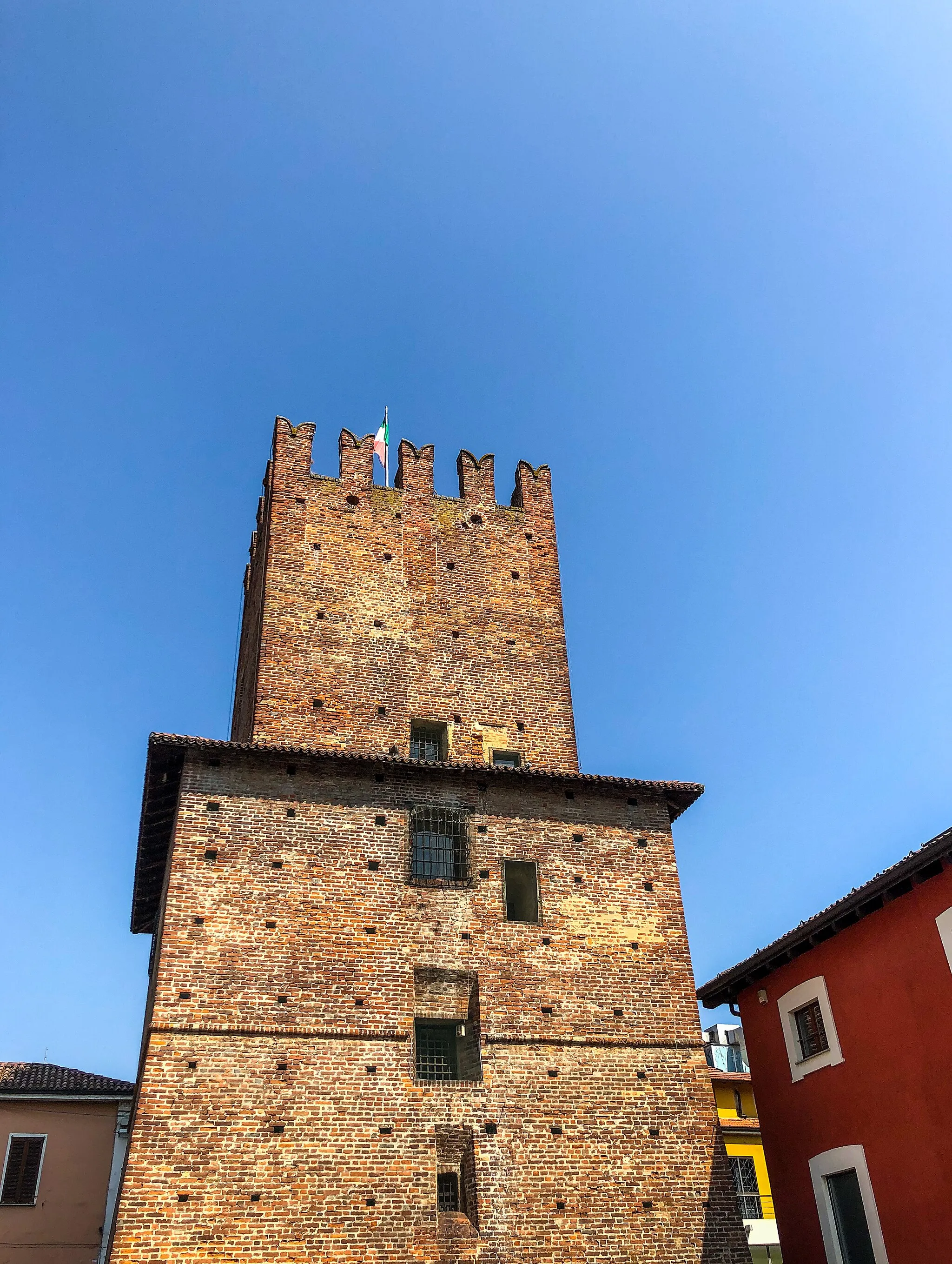 Photo showing: La Torre Pusterla di Casalpusterlengo (Lo) vista dal fronte sud-est