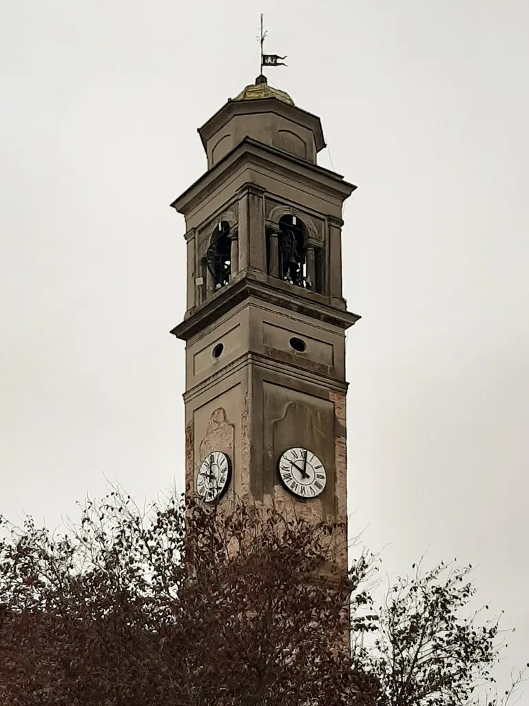 Photo showing: Il campanile della chiesa parrocchiale di Caselle Lurani.