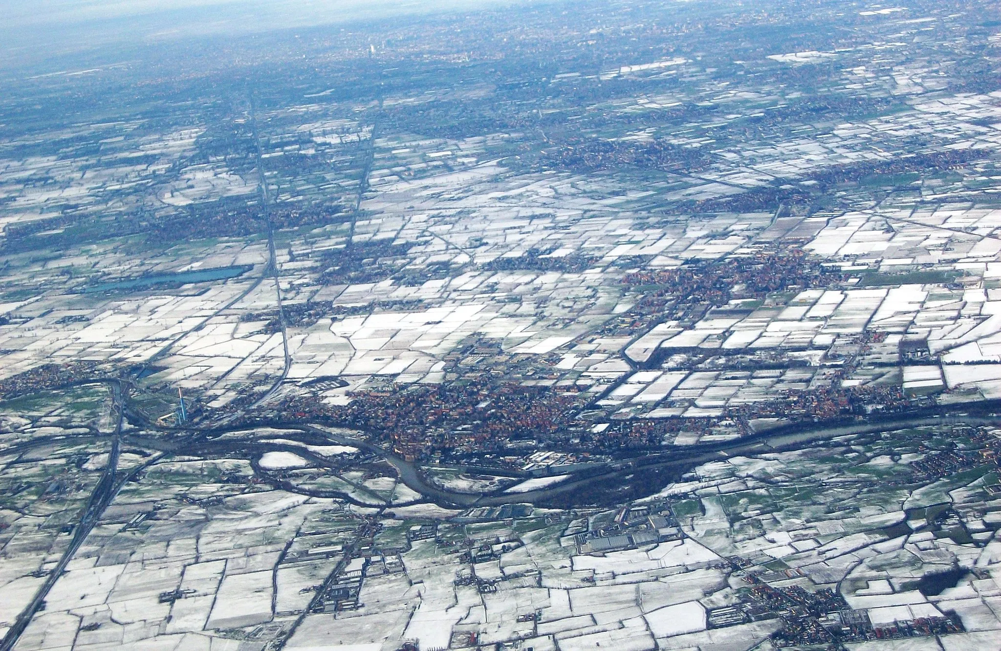 Photo showing: visuale aerea di Cassano d'Adda