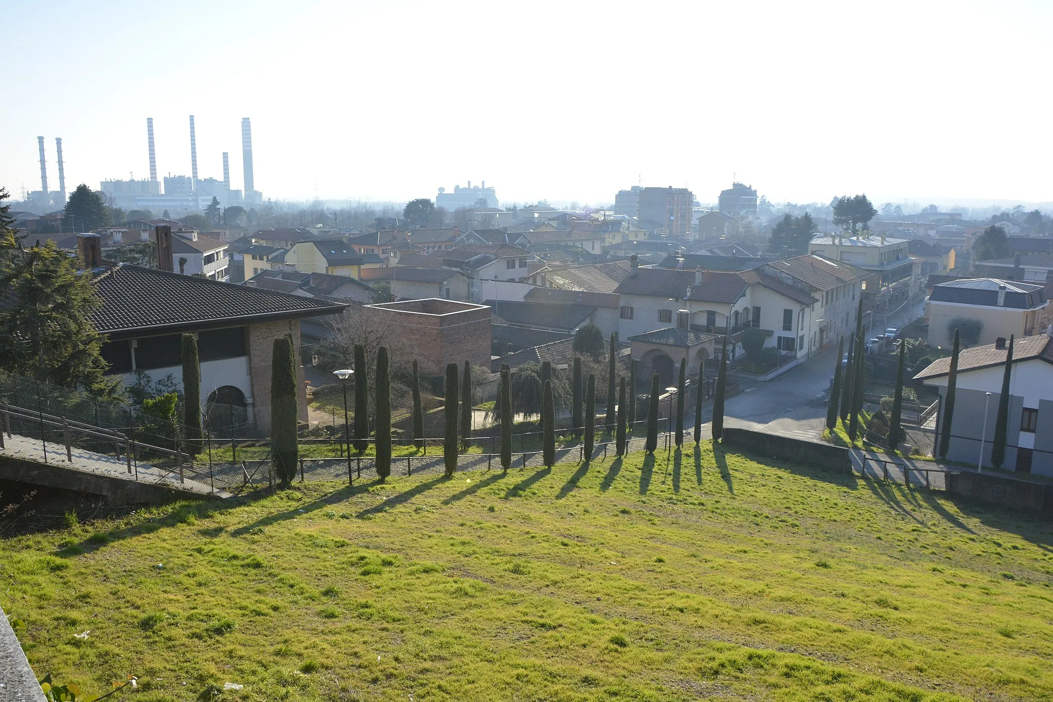 Photo showing: Panorama su Turbigo, nella città metropolitana di Milano, dal sagrato della chiesa di Santa Maria Assunta.