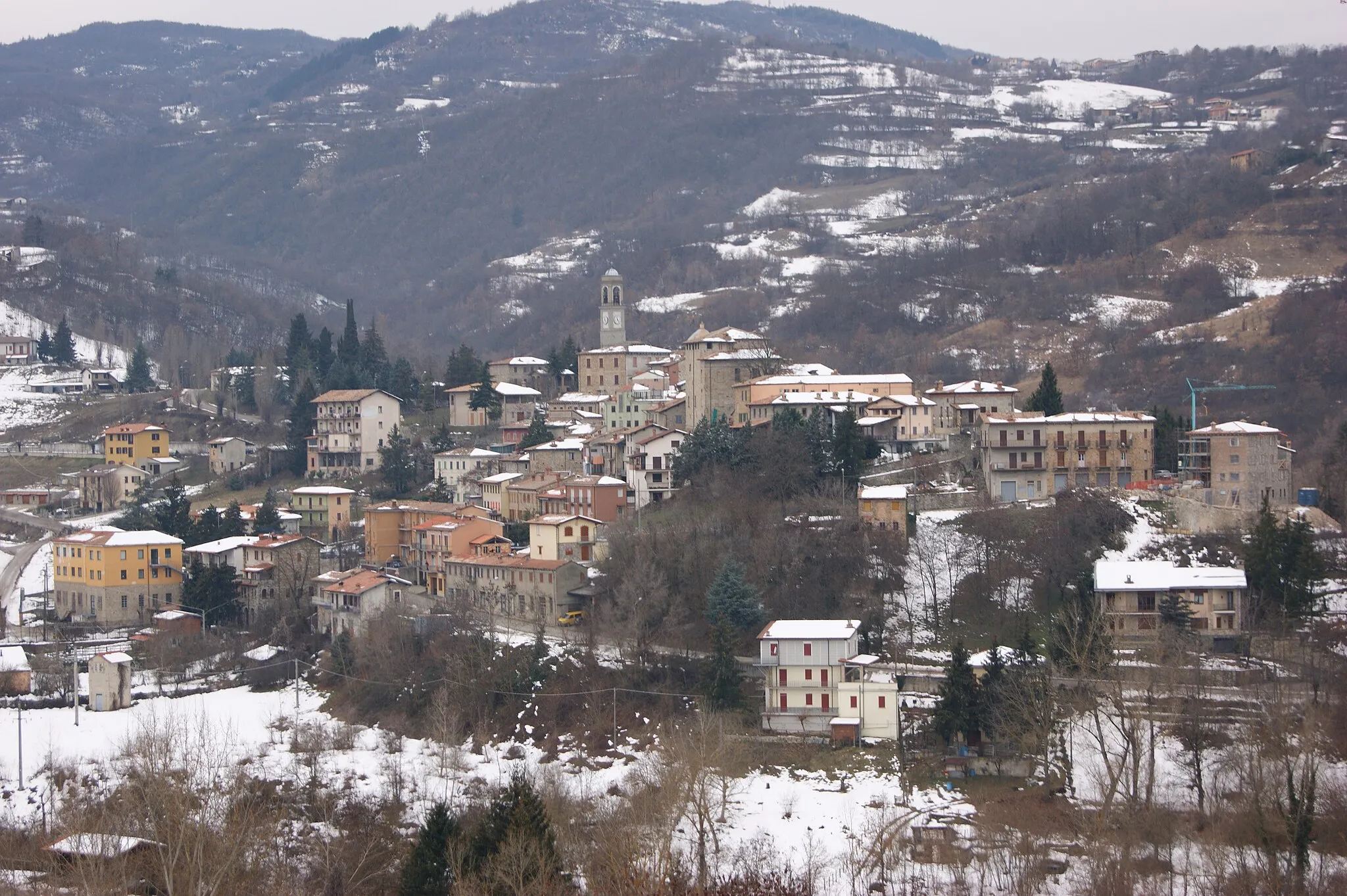 Photo showing: Romagnese landscape in winter