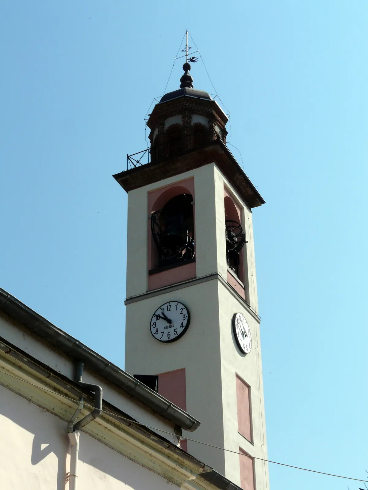 Photo showing: Il campanile della chiesa di Sant'Andrea, Basaluzzo, Piemonte, Italia