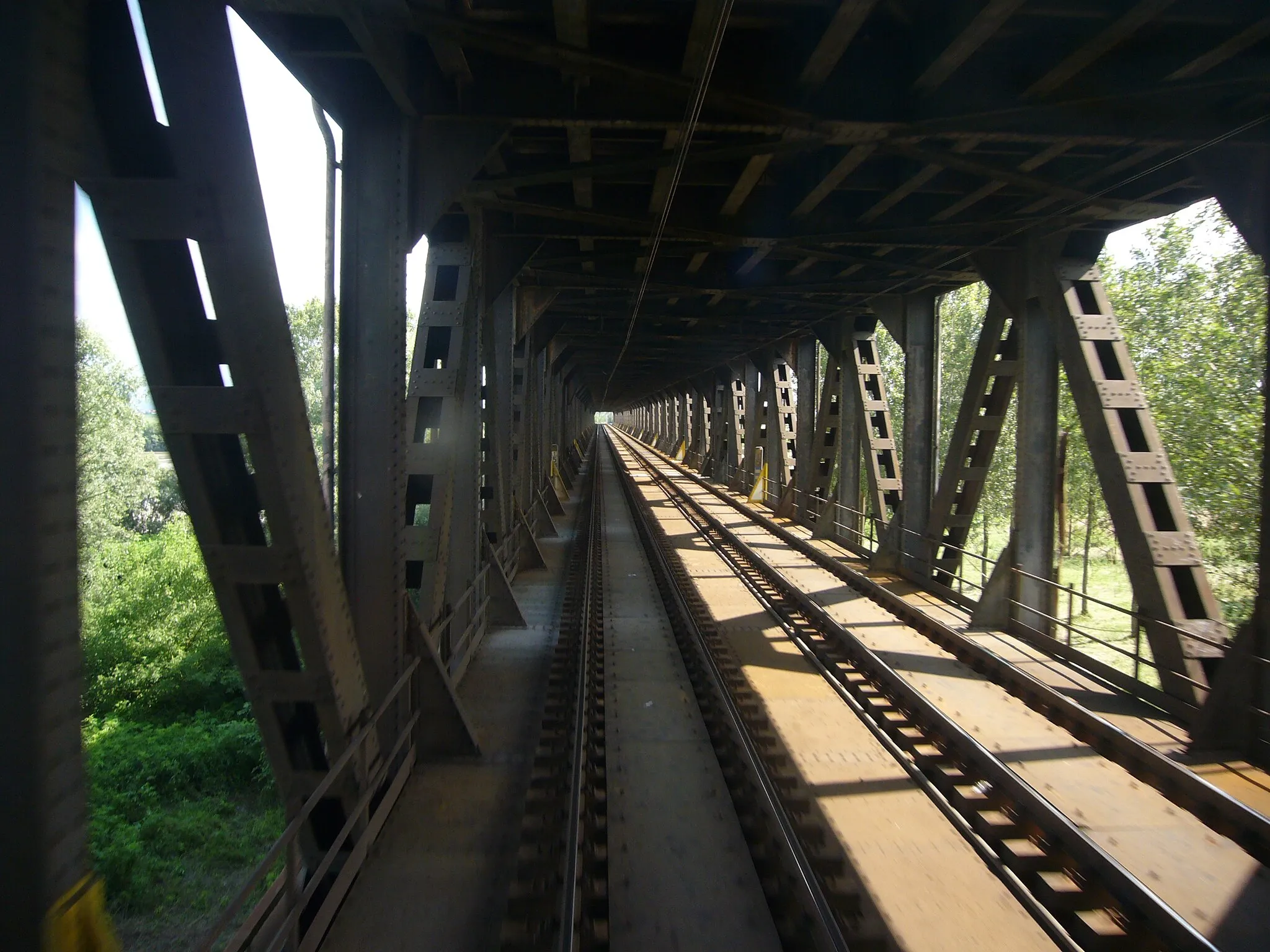 Photo showing: Ponte sul fiume Po di Bressana Bottarone, linea Genova-Milano