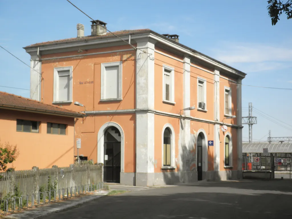 Photo showing: La stazione ferroviaria di Pontenure.