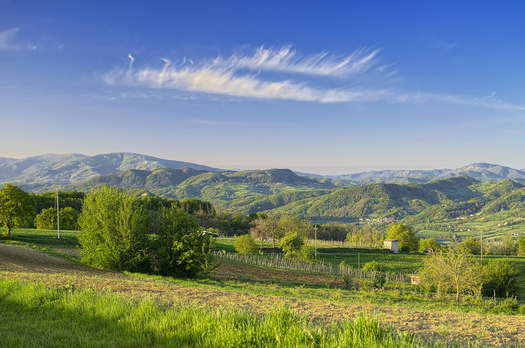 Photo showing: Vista verso la valle Staffora