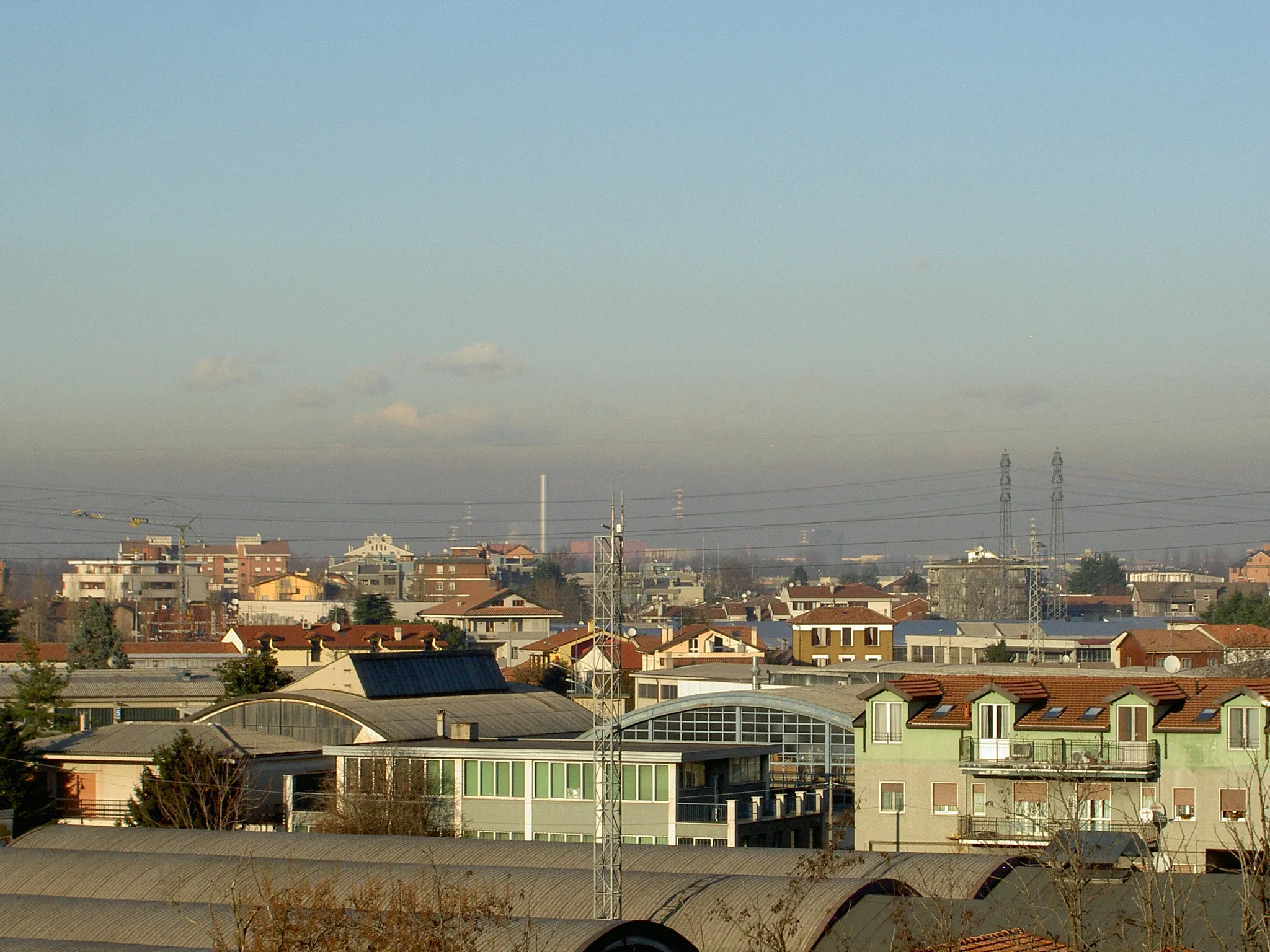 Photo showing: "Settimo Milanese" town, near Milan in Italy, as seen from South.