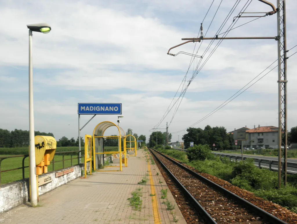 Photo showing: La stazione ferroviaria di Madignano