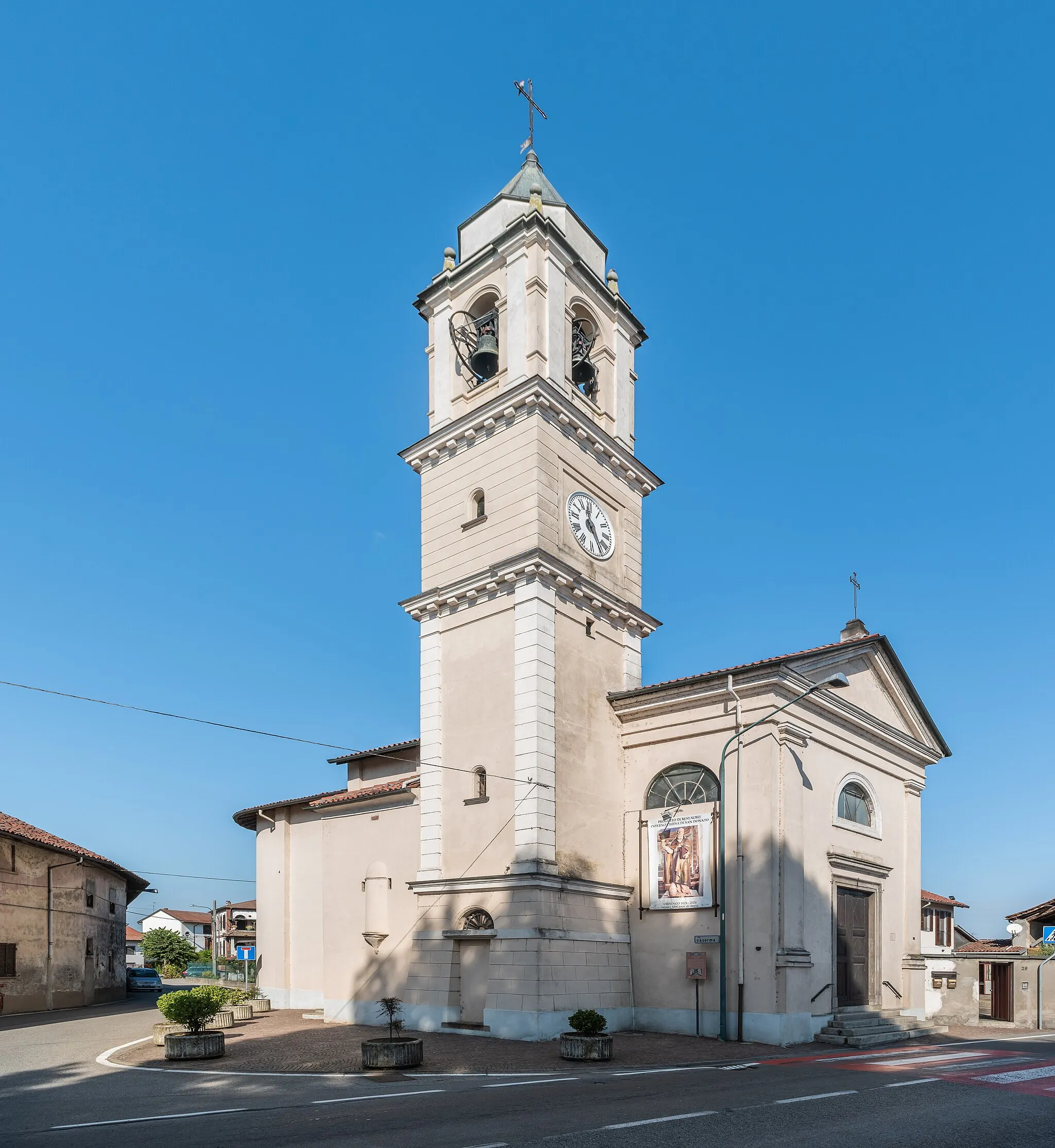 Photo showing: Saint Donatus church in Orfengo, municipality of Casalino, Piedmont, Italy