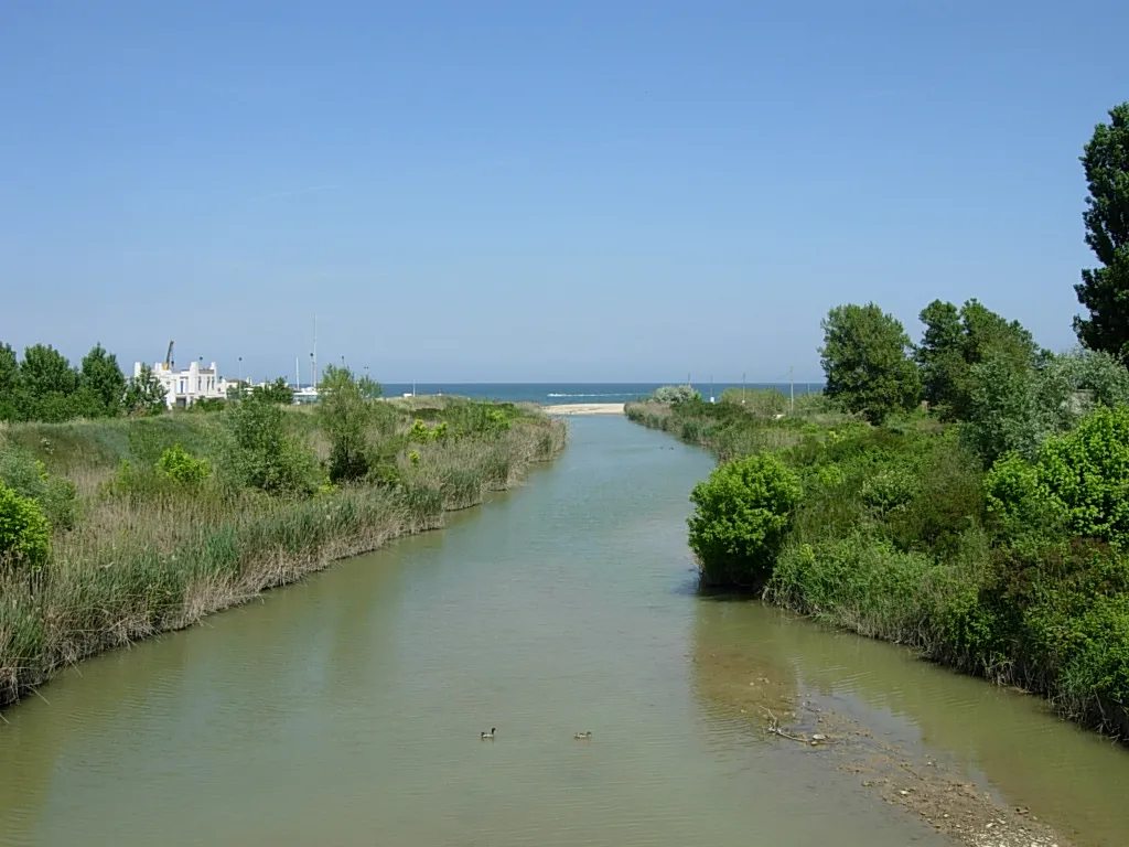 Photo showing: Foce del fiume Conca a Portoverde (Misano Adriatico)