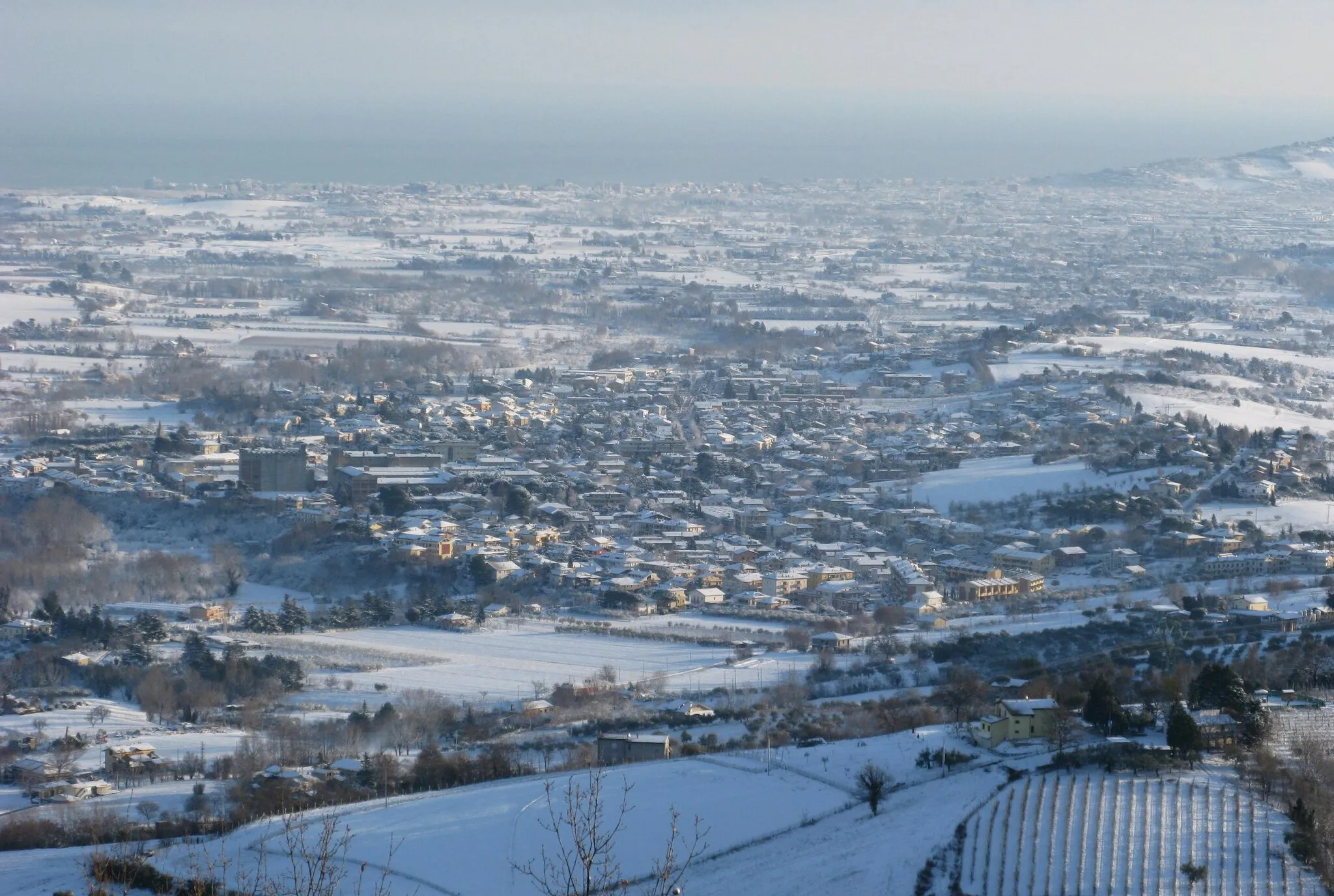 Photo showing: Panorama invernale di Morciano di Romagna.