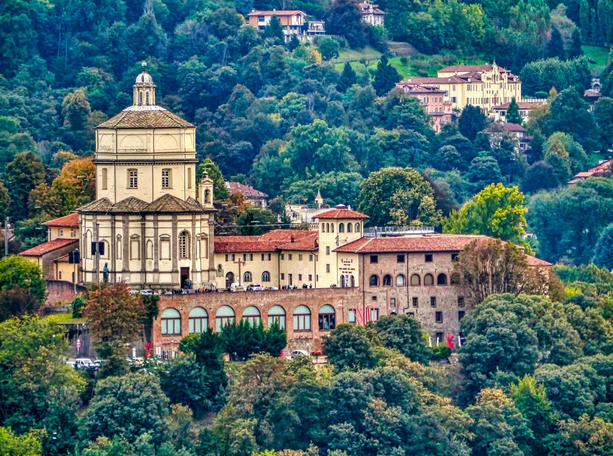 Photo showing: View from the Mole Antonelliana to the Church of st. Mary of the Capucins, Turin, Province of Turin, Region of Piedmont, Italy