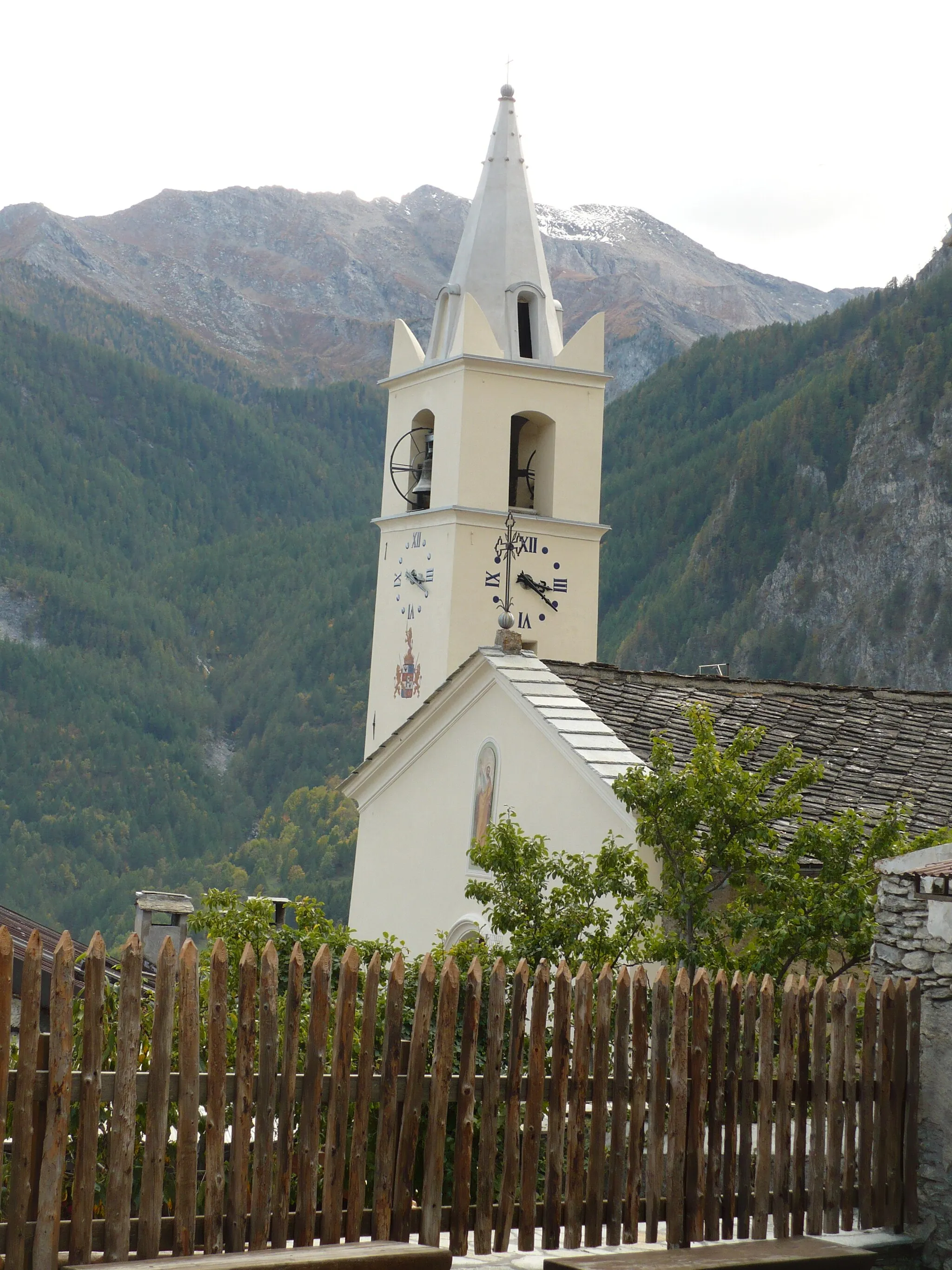 Photo showing: Church of Usseaux - Val Chisone - Province of Turin - Italy