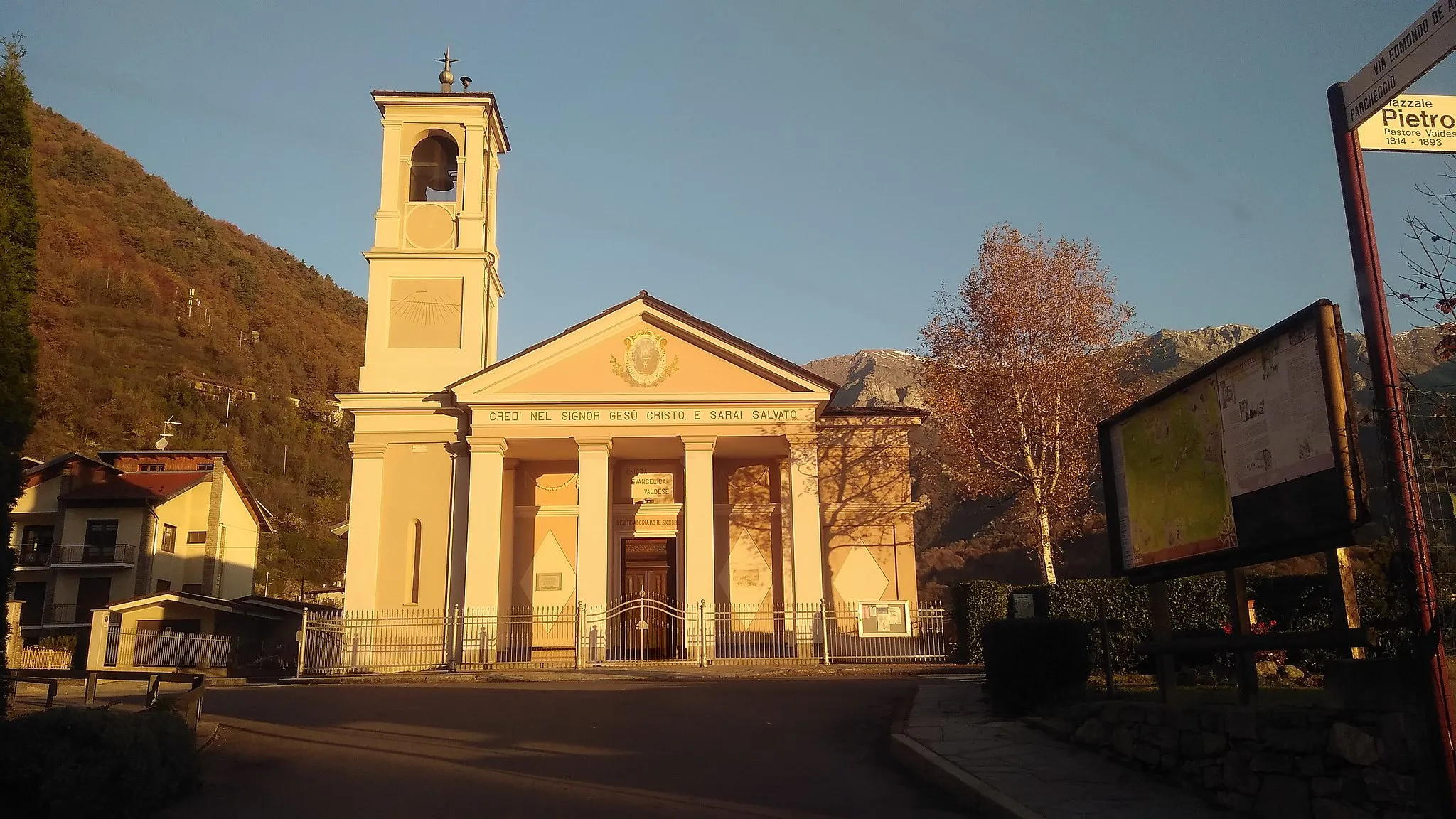 Photo showing: Pomaretto (TO): Il tempio valdese