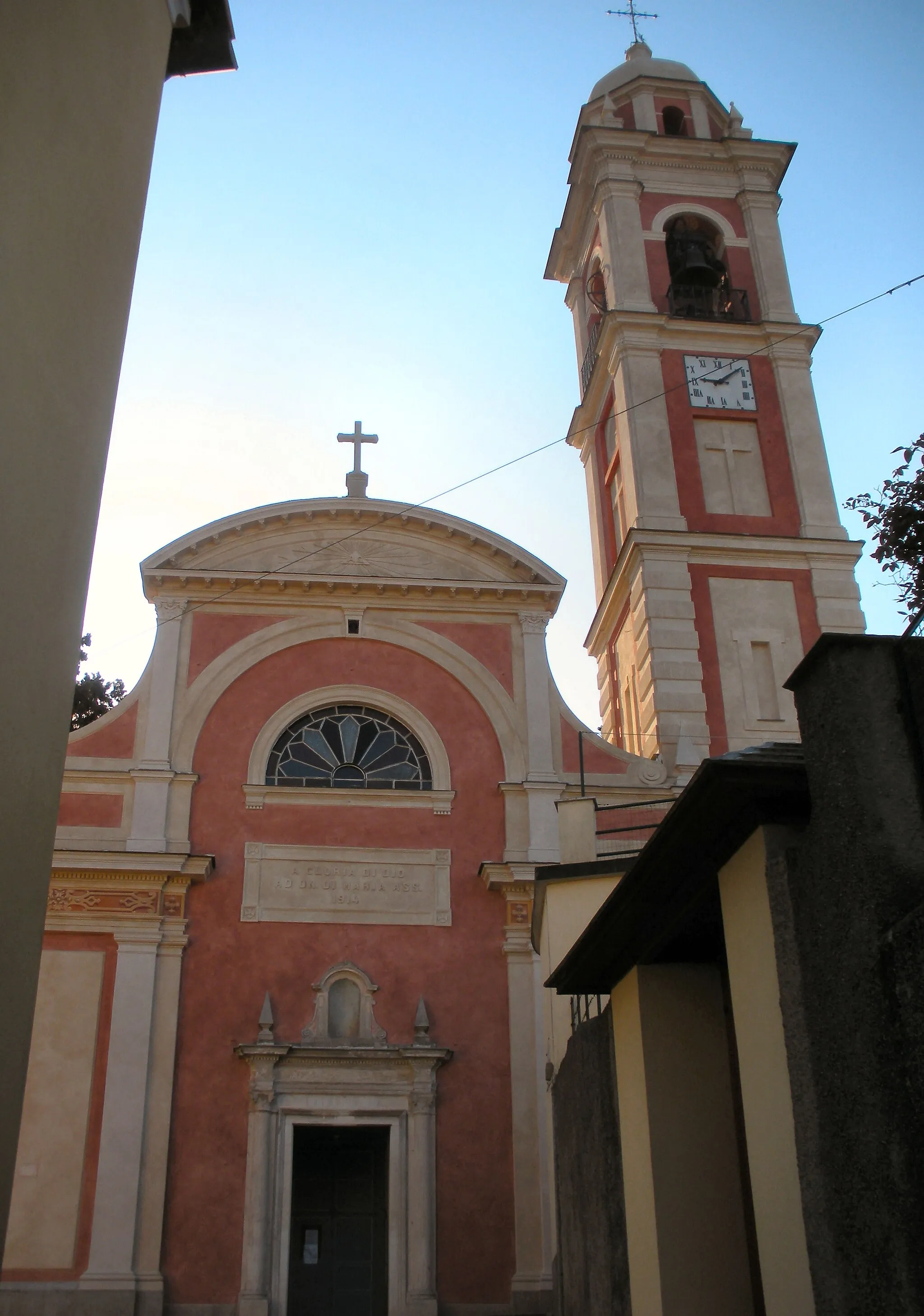 Photo showing: La chiesa di Santa Maria Assunta (Molassana, quartiere di Genova)