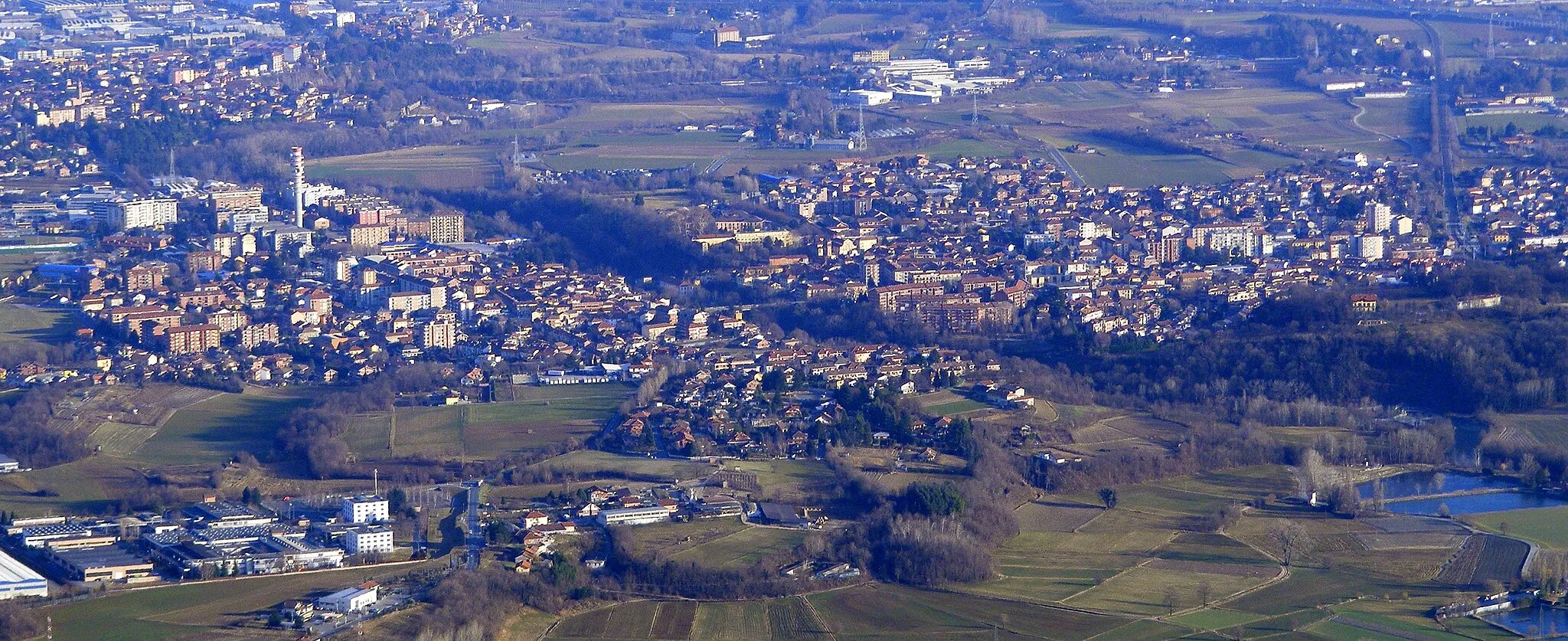 Photo showing: Alpignano (TO, Italy) from mount Musinè