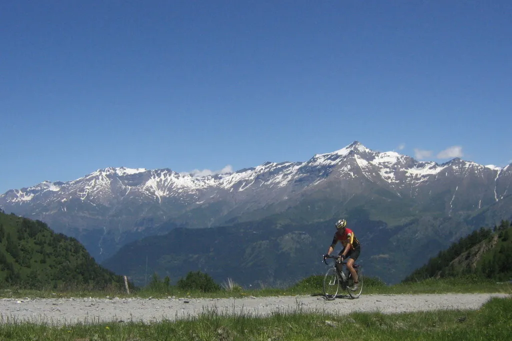 Photo showing: Radfahrer am Colle delle Finestre
