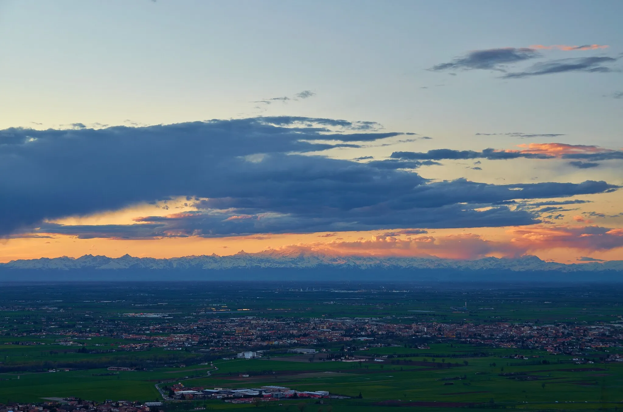 Photo showing: Monte Rosa al tramonto