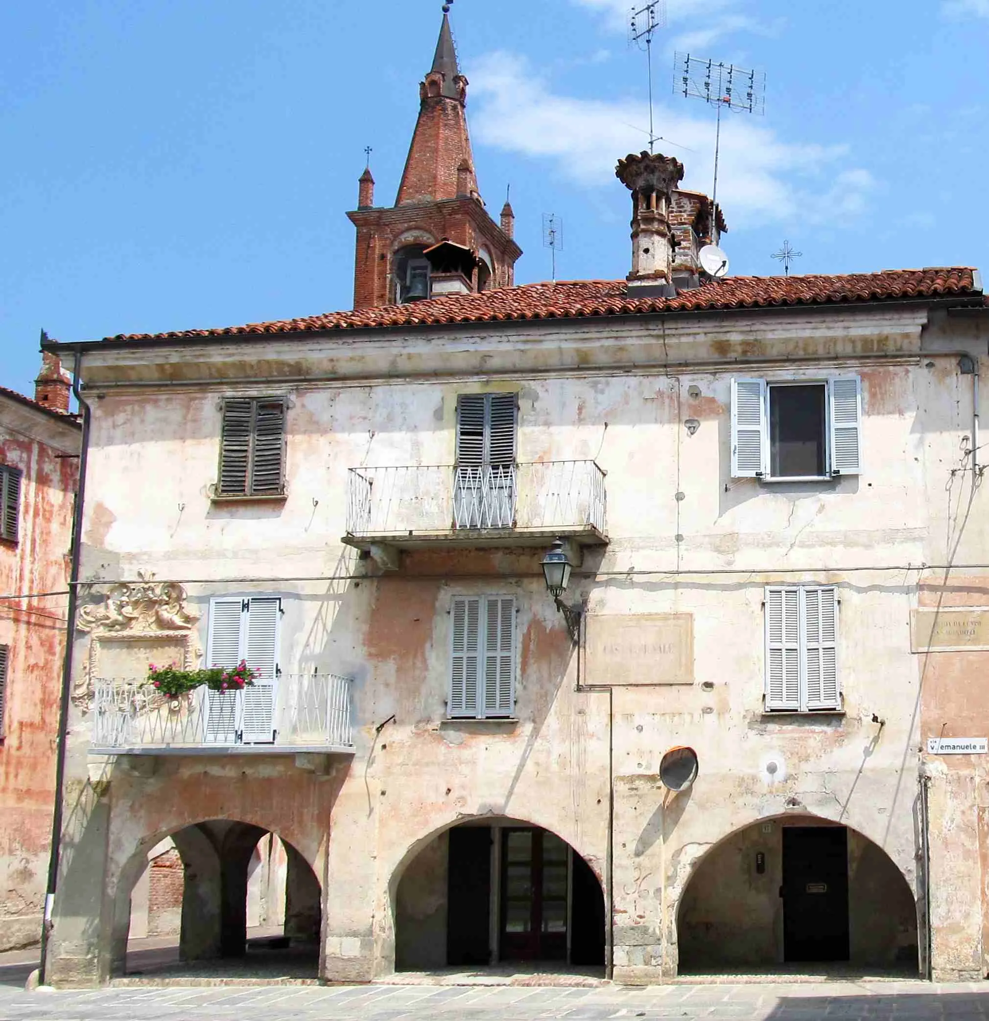 Photo showing: Rocca de’ Baldi (CN, Italy): former town hall