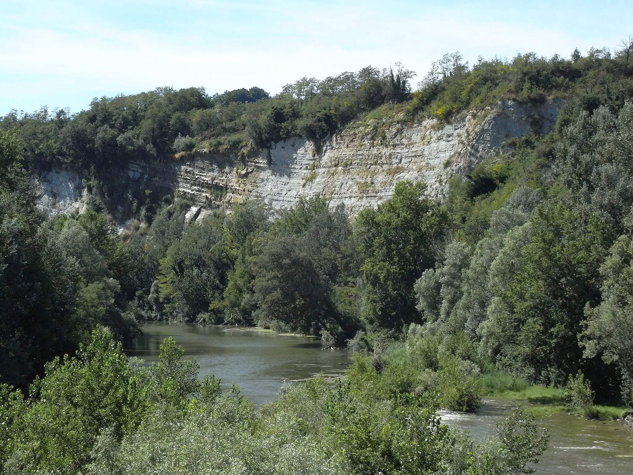 Photo showing: The Bormida river at Terzo d'Acqui (Piemonte, Italy). 24.7.2011