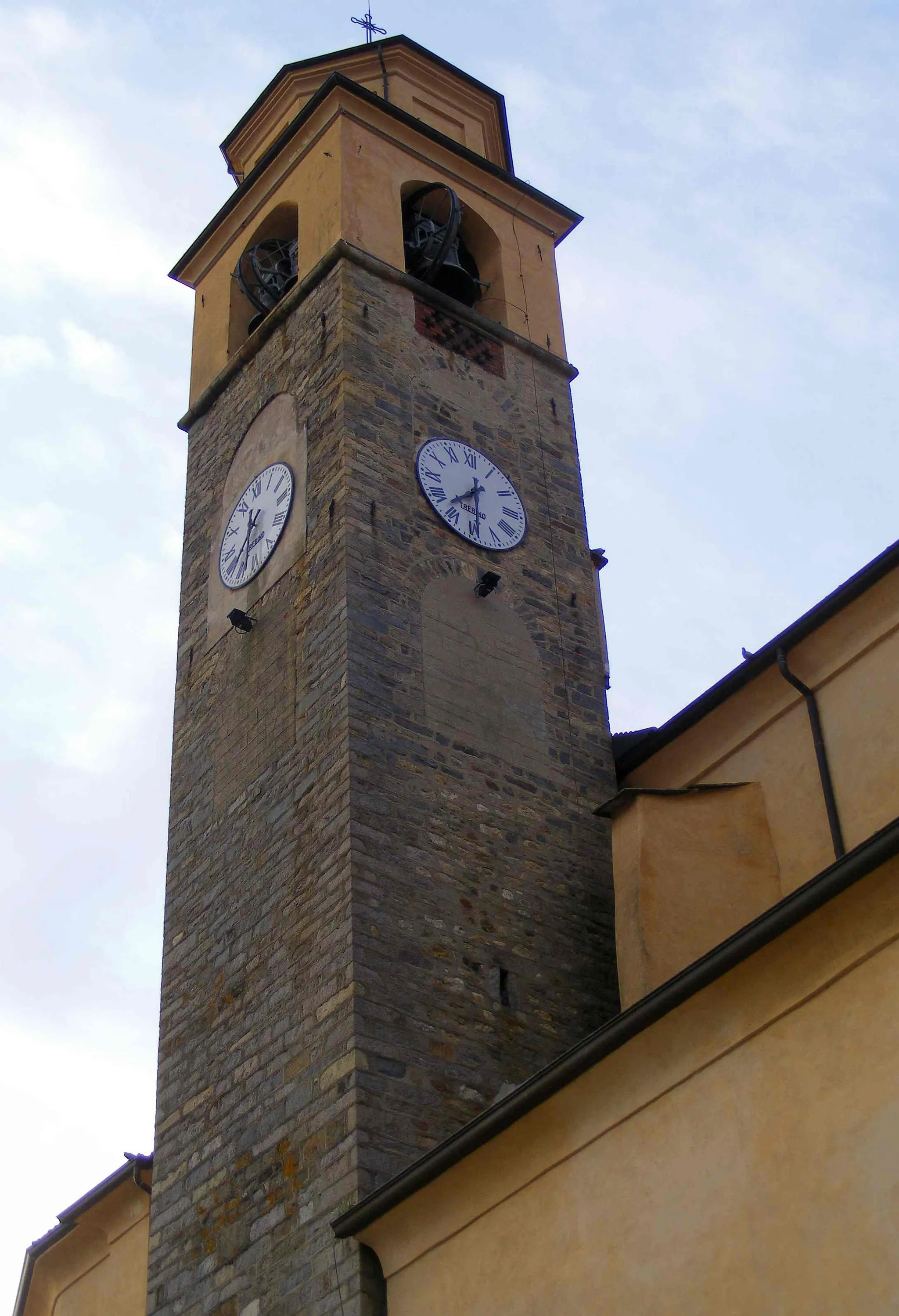 Photo showing: Ronco Biellese (BI, Italy): church tower