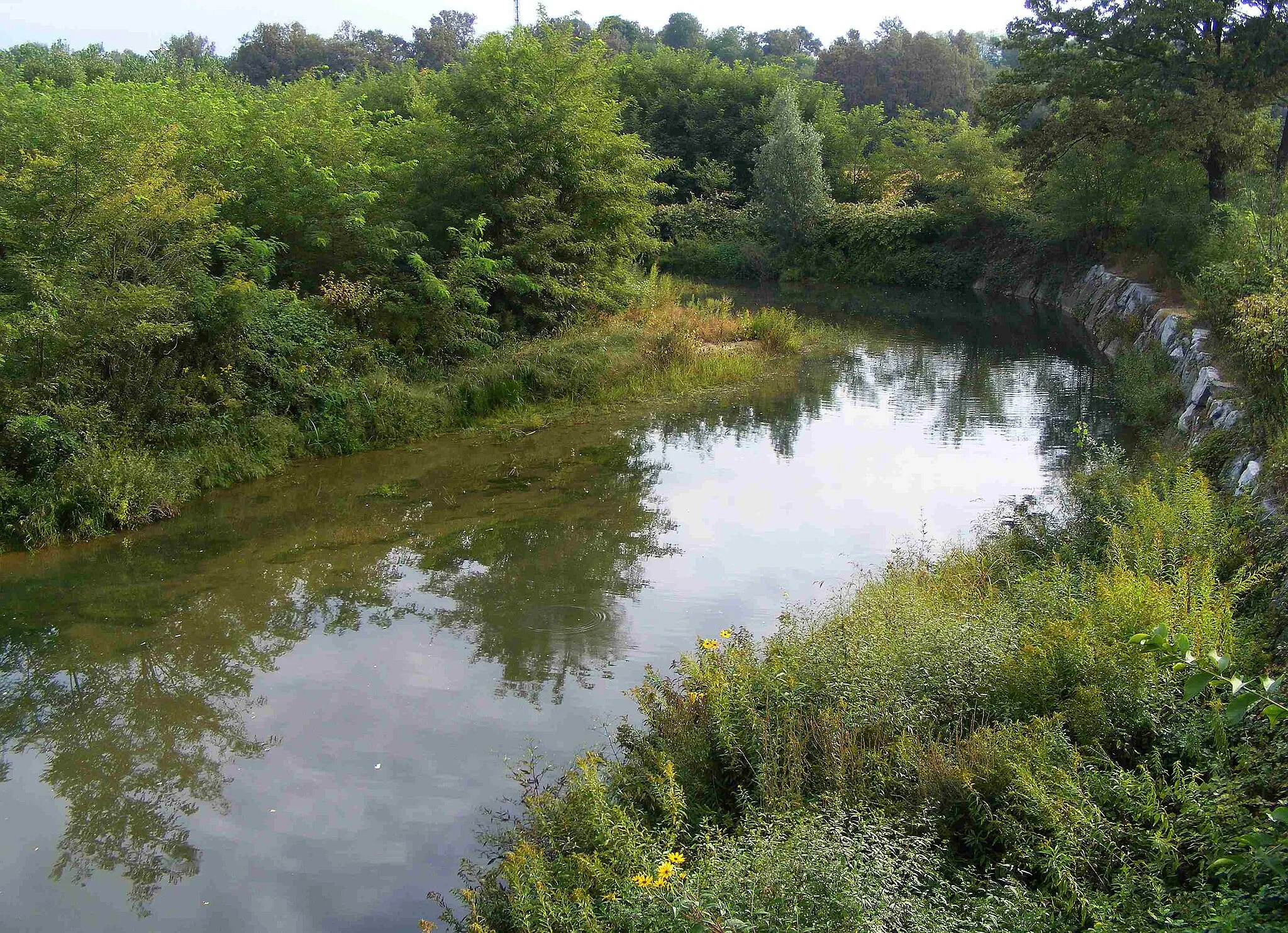 Photo showing: Ostola creek near Castelletto Cervo (BI, Italy)