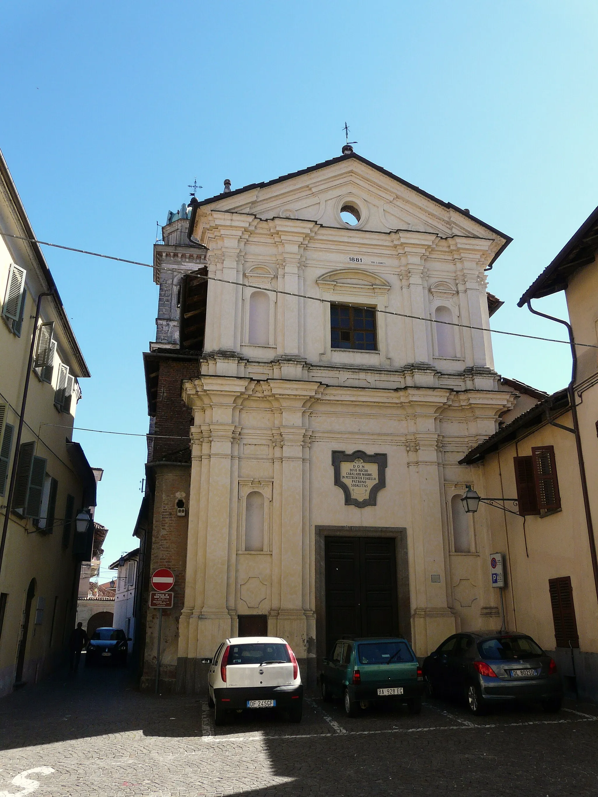 Photo showing: Facciata della chiesa di San Rocco, Cavallermaggiore, Piemonte, Italia
