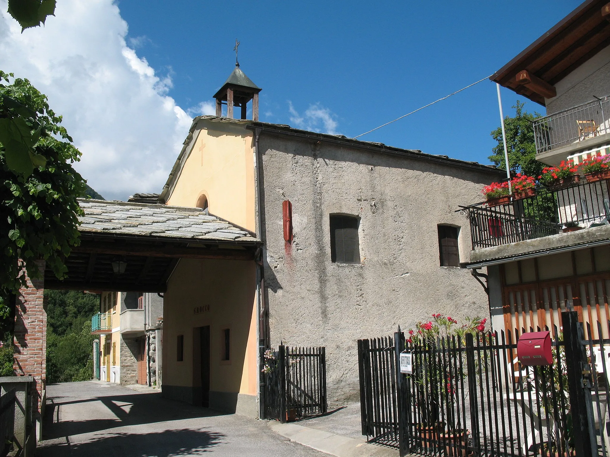 Photo showing: Kirche San Rocco in Frassino, Varaitatal, Piemont