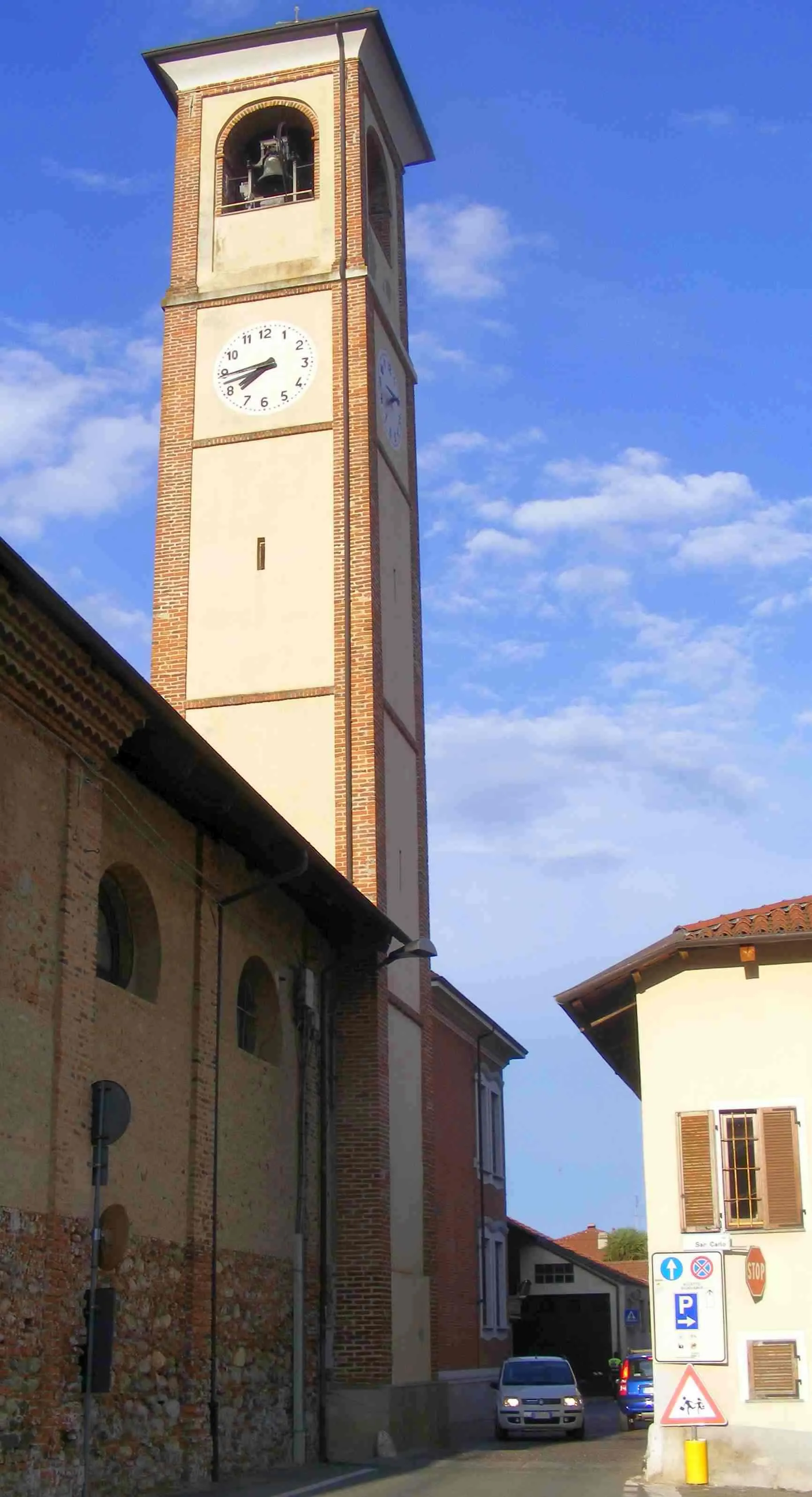 Photo showing: Vauda Canavese (TO, Italy): bell tower