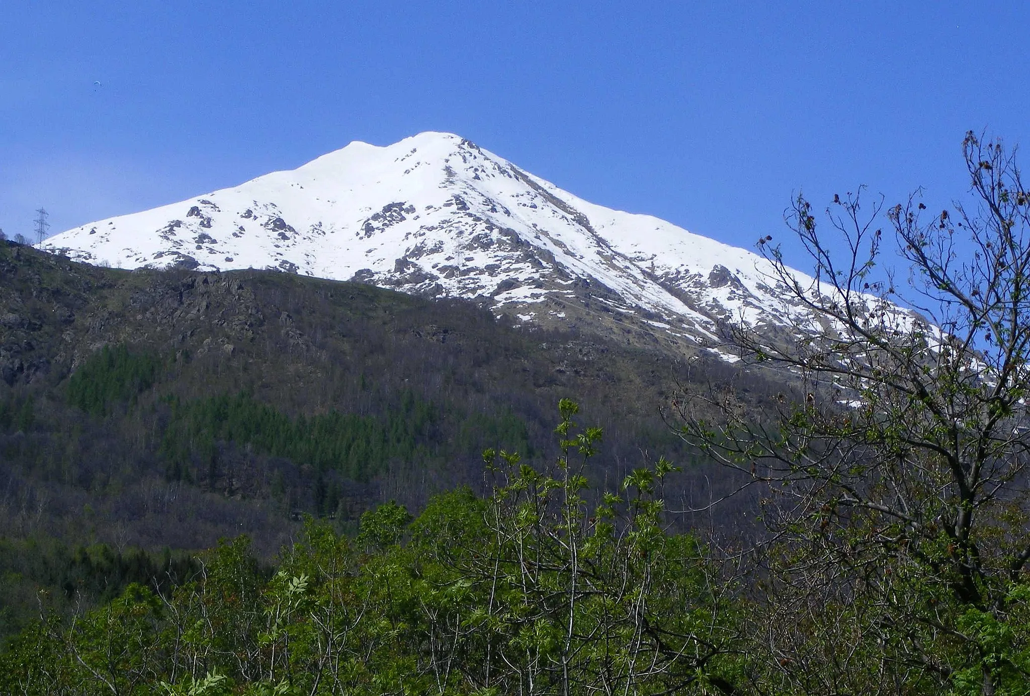 Photo showing: Mount Quinseina from Borgiallo (TO, Italy)