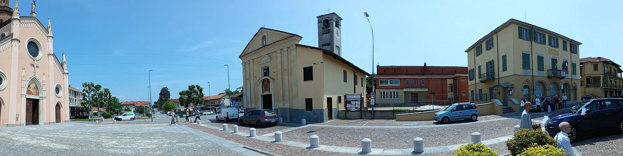 Photo showing: San Carlo Canavese panorama