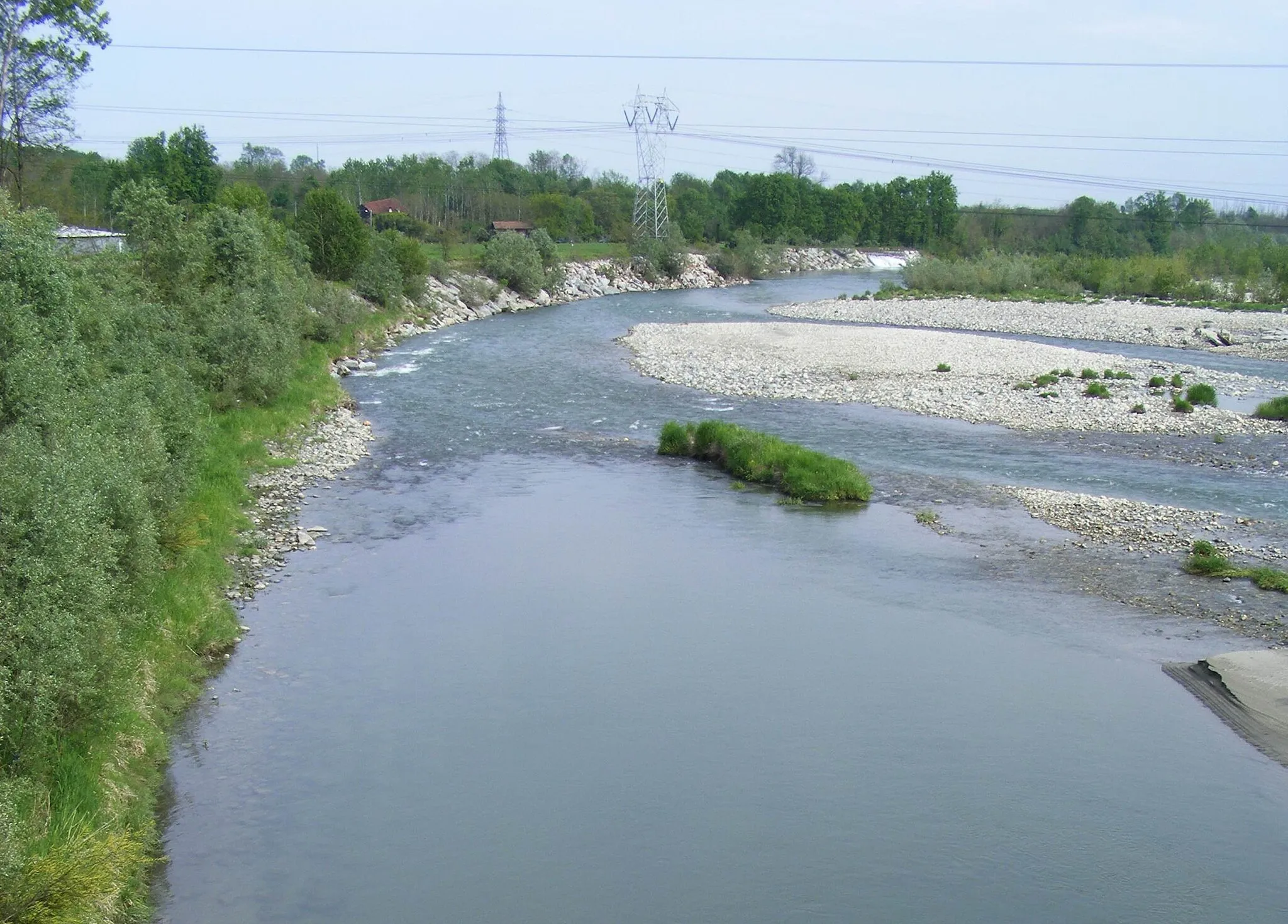 Photo showing: Dora Baltea river near Rondissone (TO, Italy)