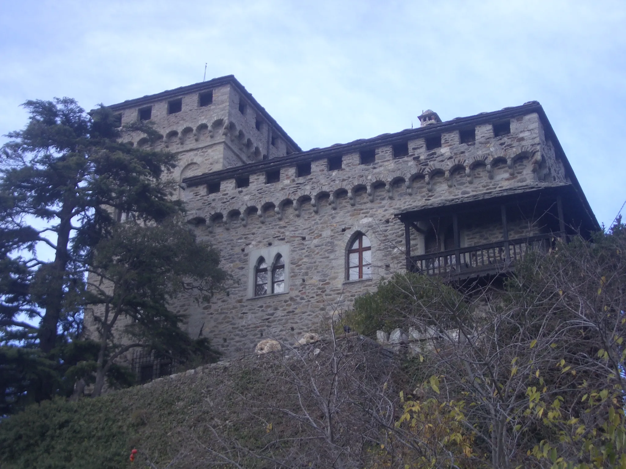 Photo showing: Castle at Montestrutto, Settimo Vittone, Turin, Italy
